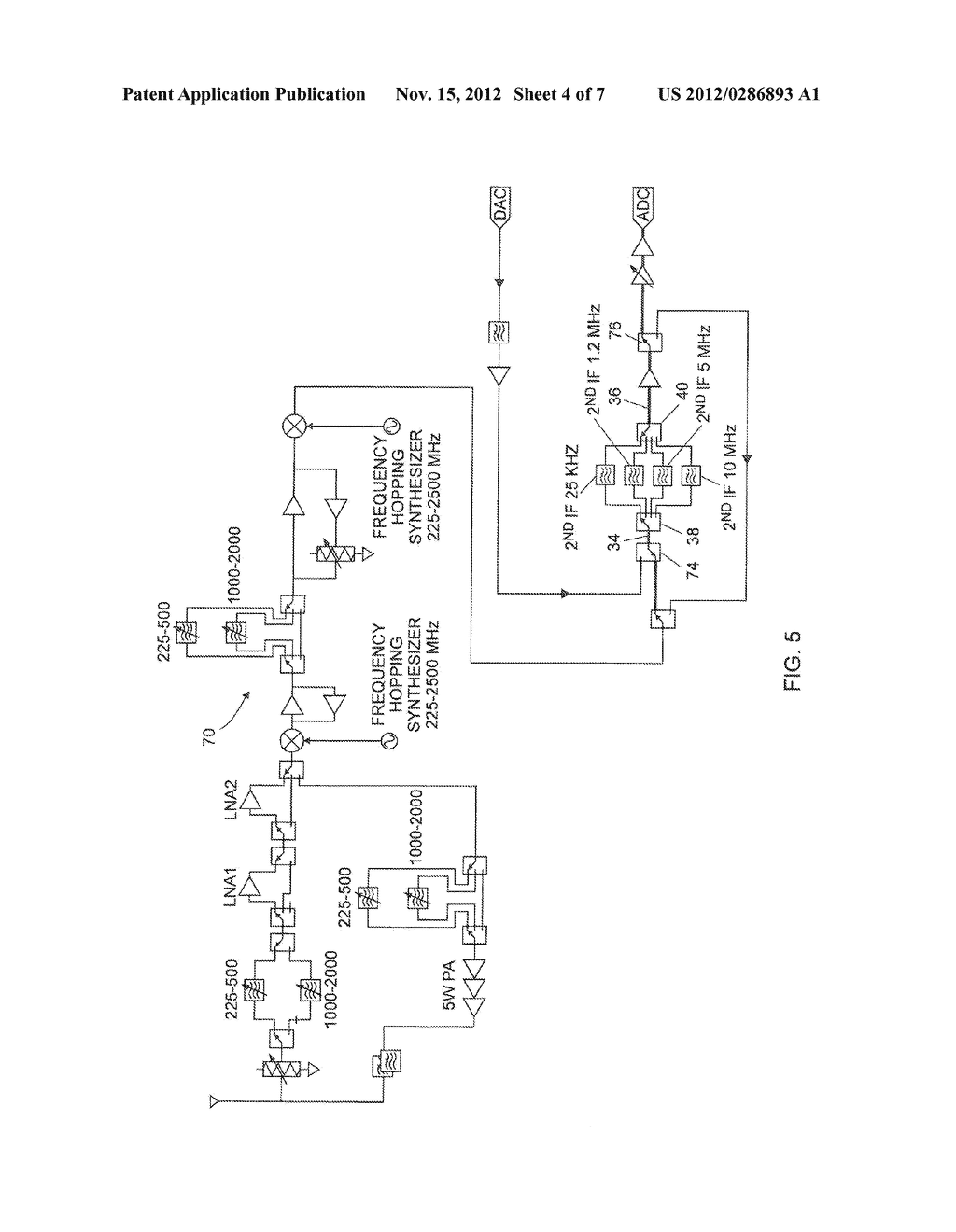 FILTER ARRAY FOR NARROWBAND AND WIDEBAND WAVEFORM OPERATION IN A     COMMUNICATIONS RADIO - diagram, schematic, and image 05