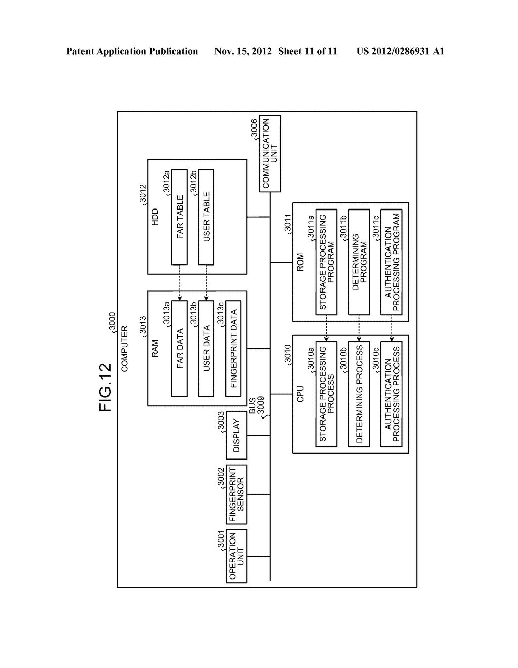 FINGERPRINT AUTHENTICATION APPARATUS, METHOD, AND RECORDING MEDIUM - diagram, schematic, and image 12