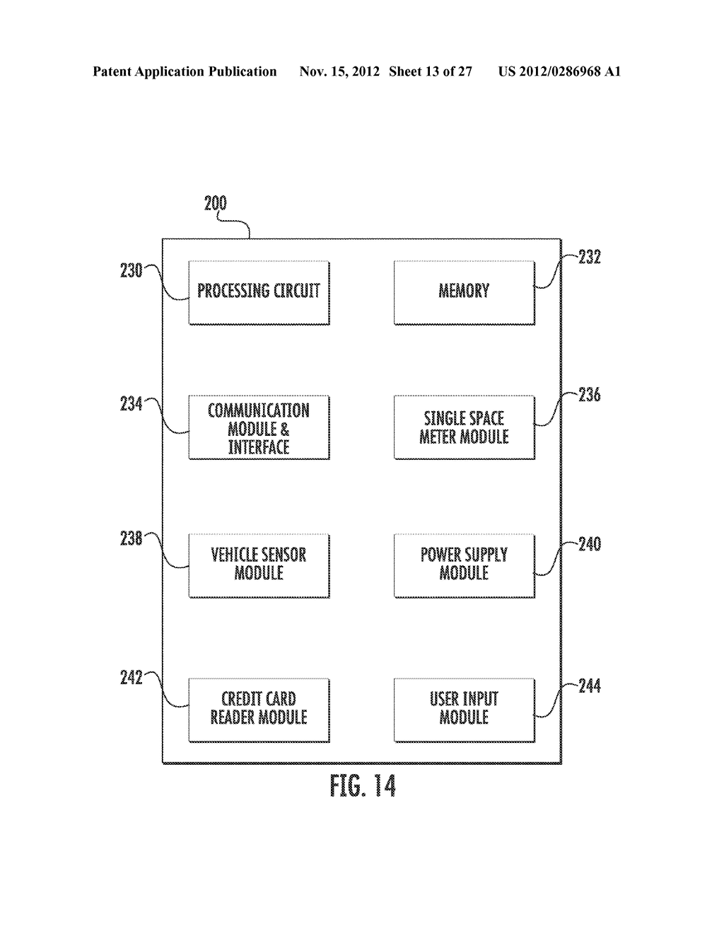 ELECTRONIC PARKING METER WITH VEHICLE SENSOR - diagram, schematic, and image 14