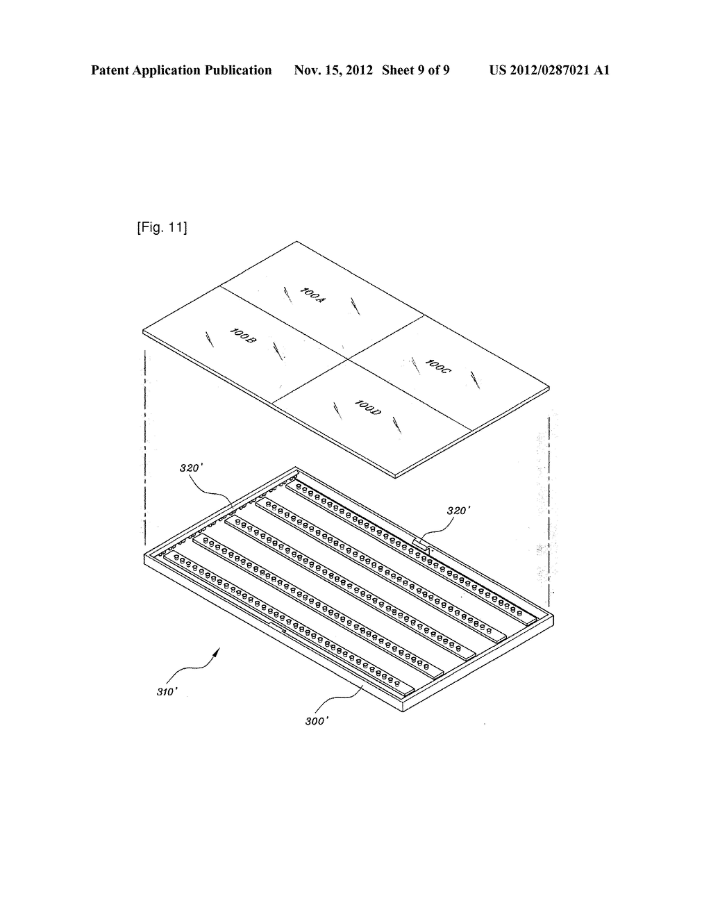 DISPLAY DEVICE FOR CONNECTING PLURALITY OF LCD PANELS - diagram, schematic, and image 10