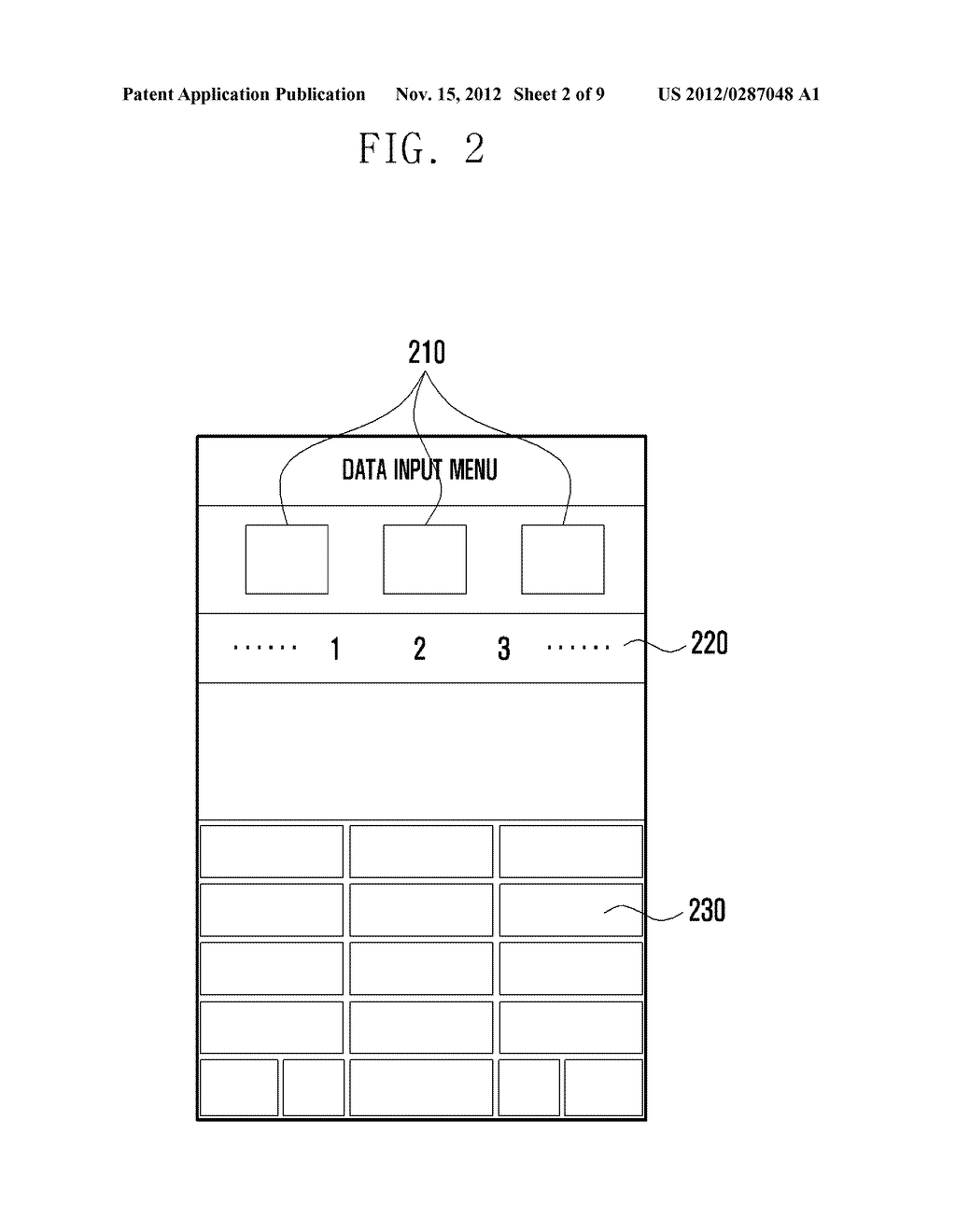 DATA INPUT METHOD AND APPARATUS FOR MOBILE TERMINAL HAVING TOUCHSCREEN - diagram, schematic, and image 03