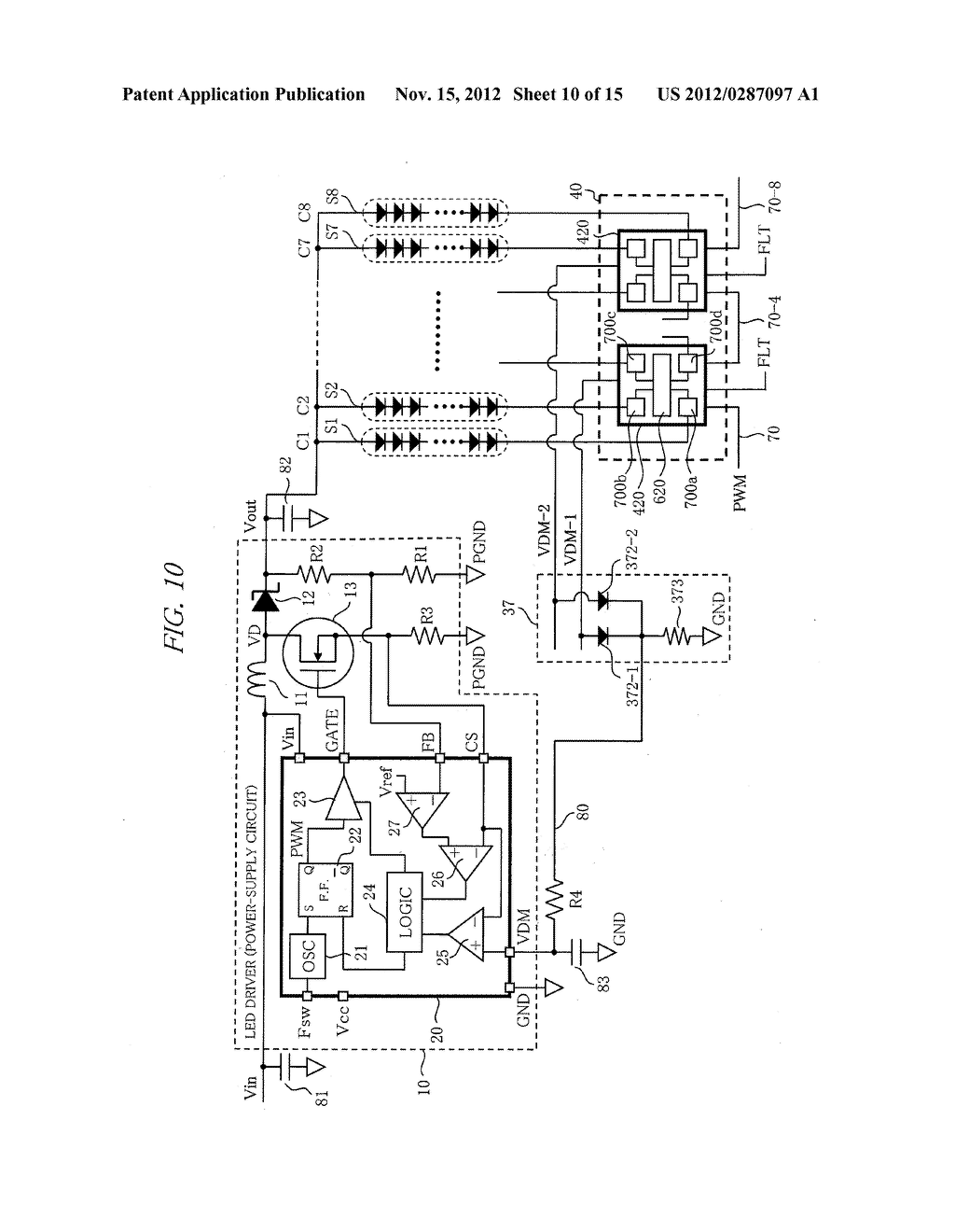 SEMICONDUCTOR DEVICE, LED DRIVING CIRCUIT, AND APPARATUS FOR DISPLAYING AN     IMAGE - diagram, schematic, and image 11