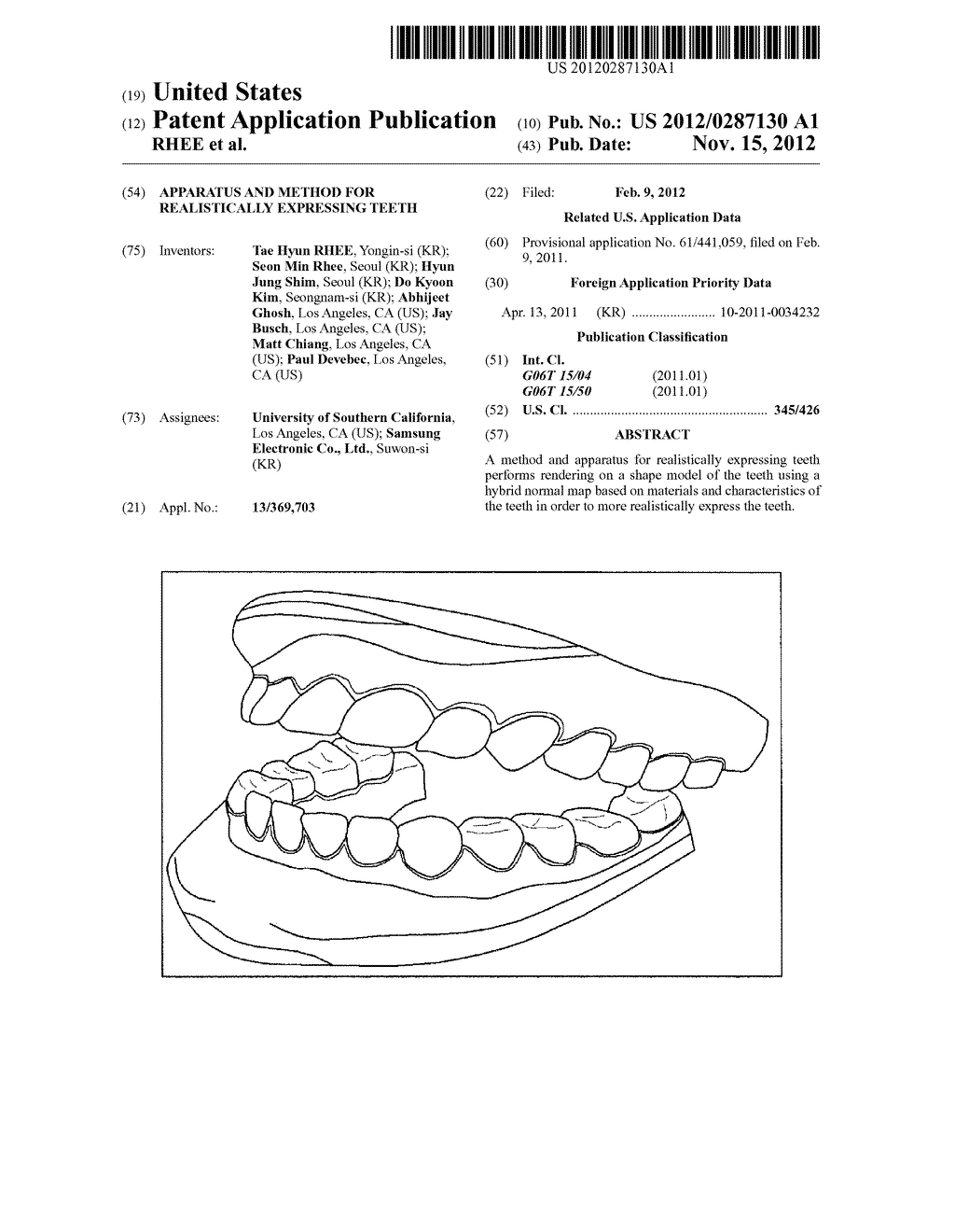 APPARATUS AND METHOD FOR REALISTICALLY EXPRESSING TEETH - diagram, schematic, and image 01