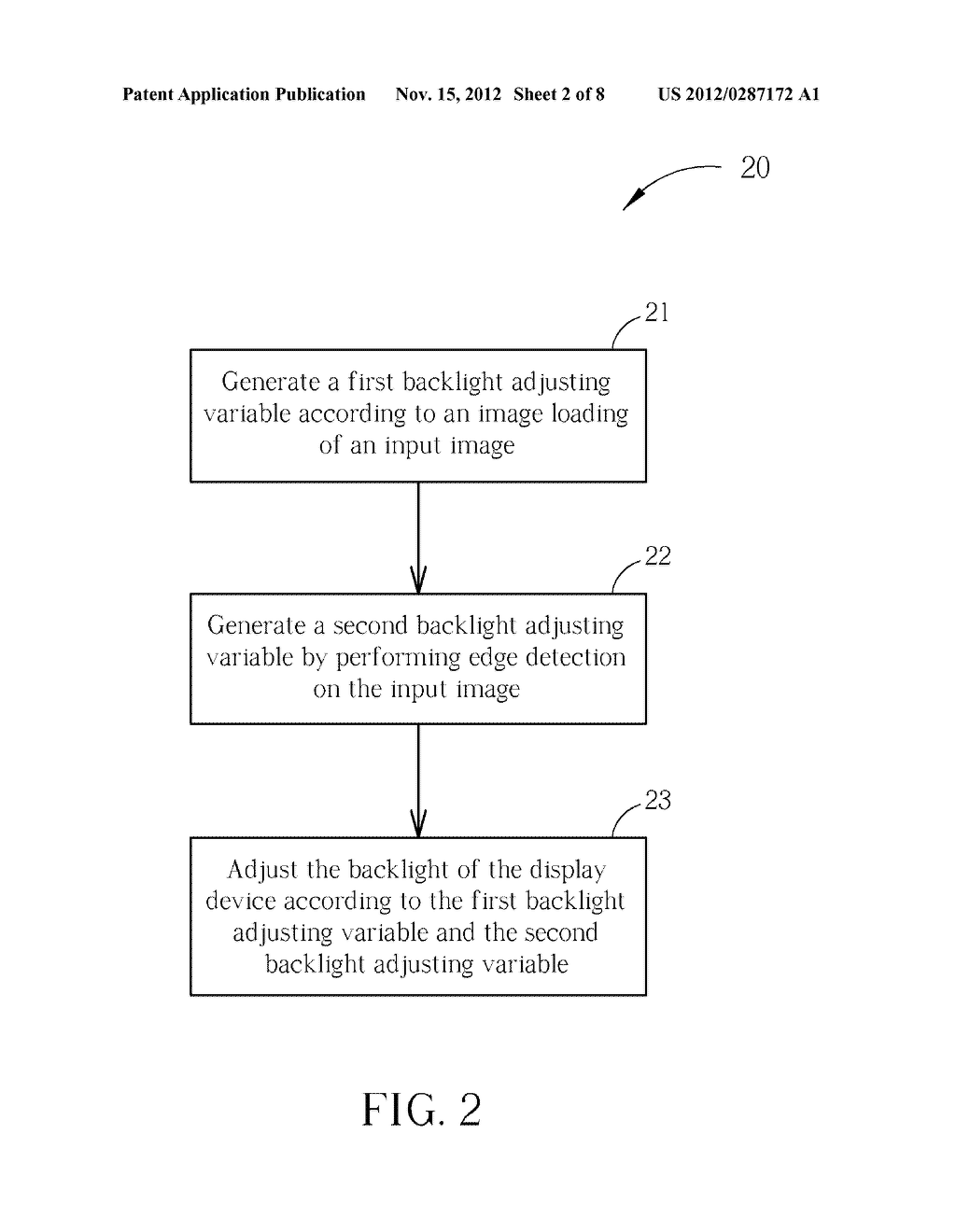 METHOD FOR ADJUSTING A BACKLIGHT OF A DISPLAY DEVICE AND DEVICE THEREOF - diagram, schematic, and image 03