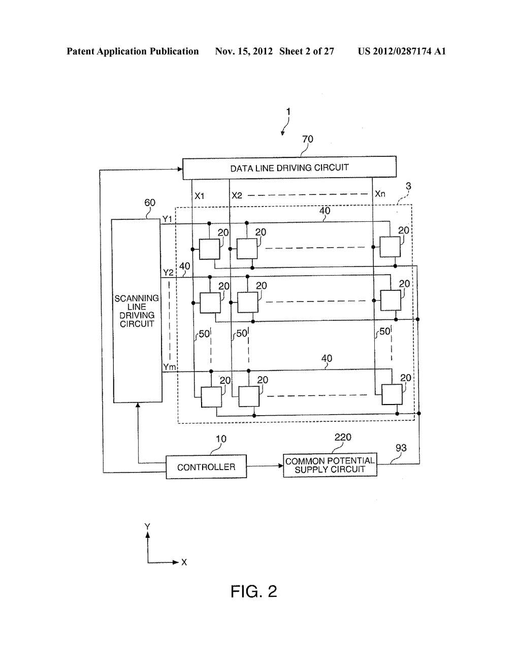 CONTROL METHOD OF ELECTRO-OPTICAL DEVICE, CONTROLLER OF ELECTRO-OPTICAL     DEVICE, ELECTRO-OPTICAL DEVICE, AND ELECTRONIC APPARATUS - diagram, schematic, and image 03