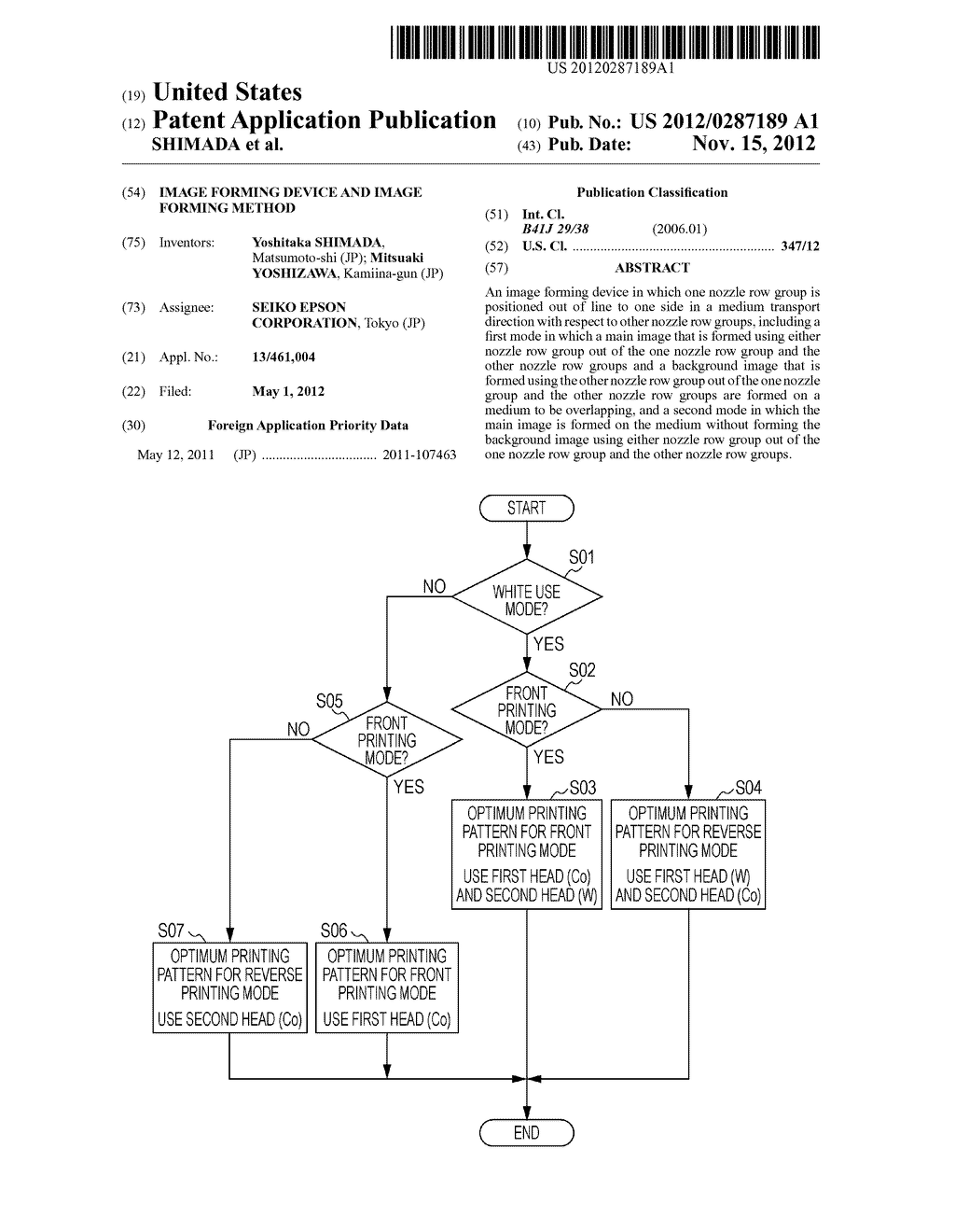 IMAGE FORMING DEVICE AND IMAGE FORMING METHOD - diagram, schematic, and image 01