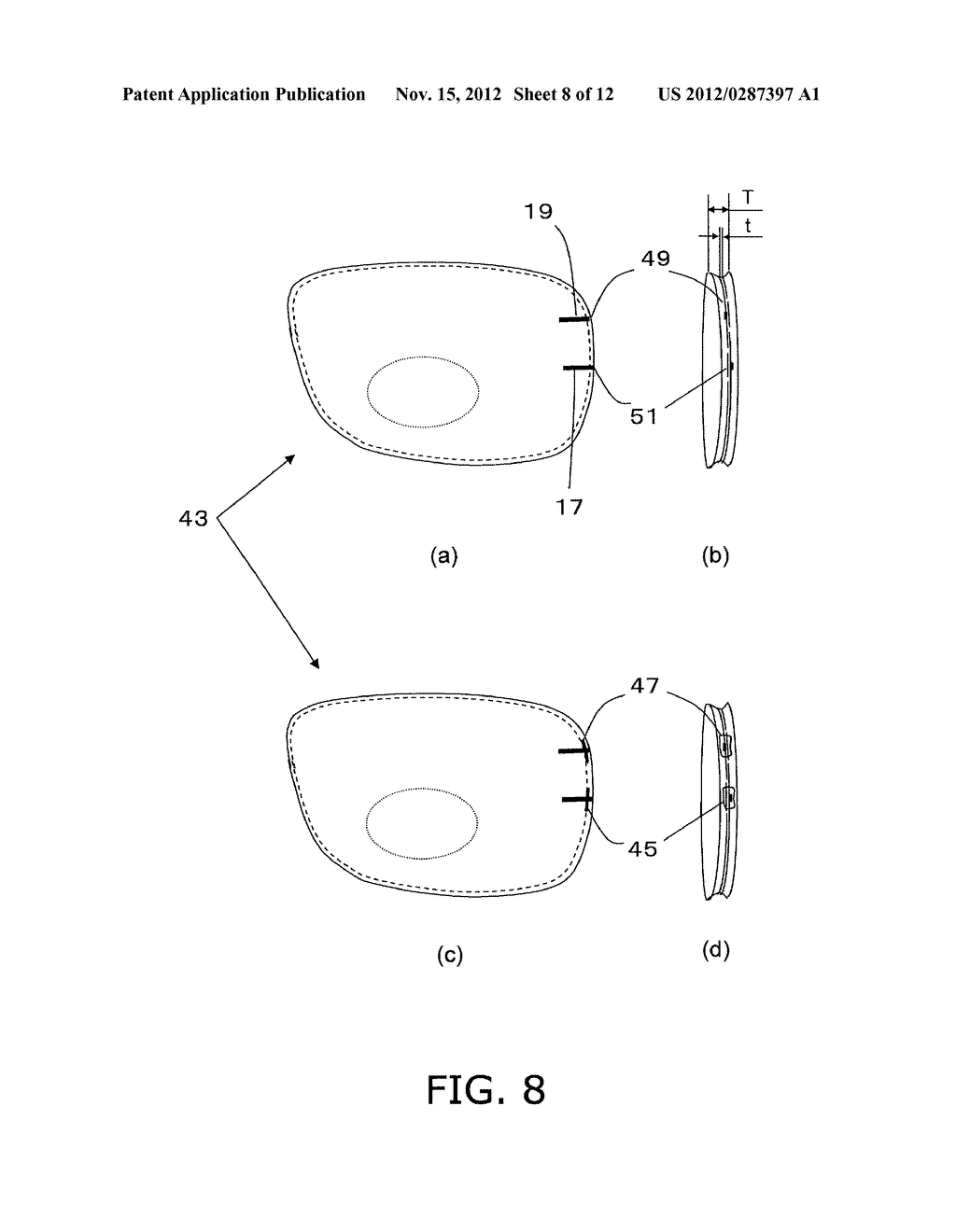 SEMI-FINISHED BLANK FOR VARIFOCAL LENS, VARIFOCAL LENS MADE FROM THIS     BLANK, AND VARIFOCAL EYEGLASSES FEATURING THIS LENS - diagram, schematic, and image 09