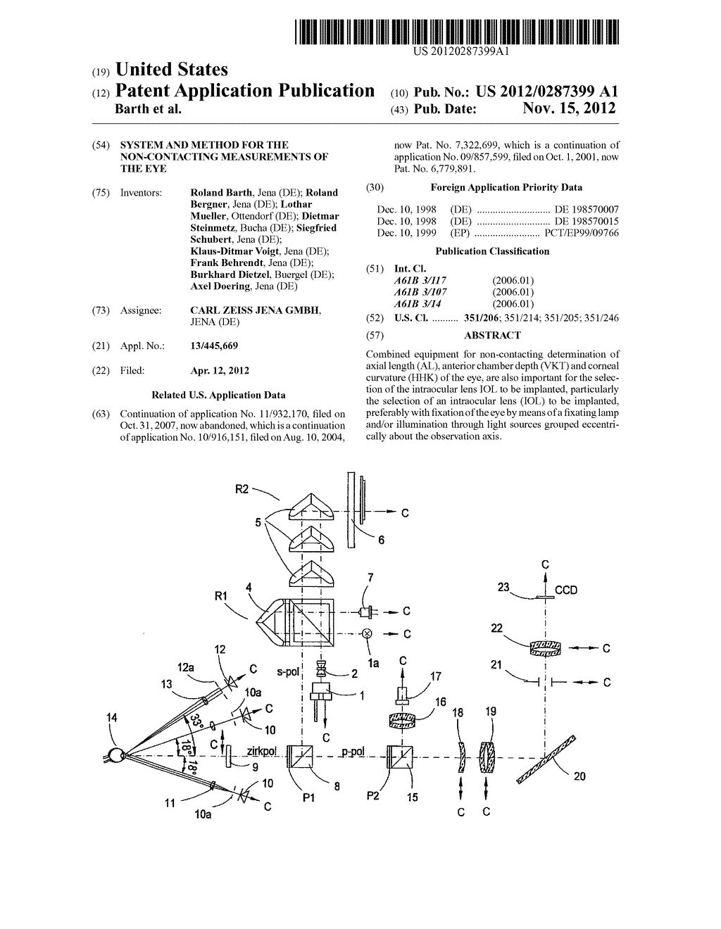 SYSTEM AND METHOD FOR THE NON-CONTACTING MEASUREMENTS OF THE EYE - diagram, schematic, and image 01