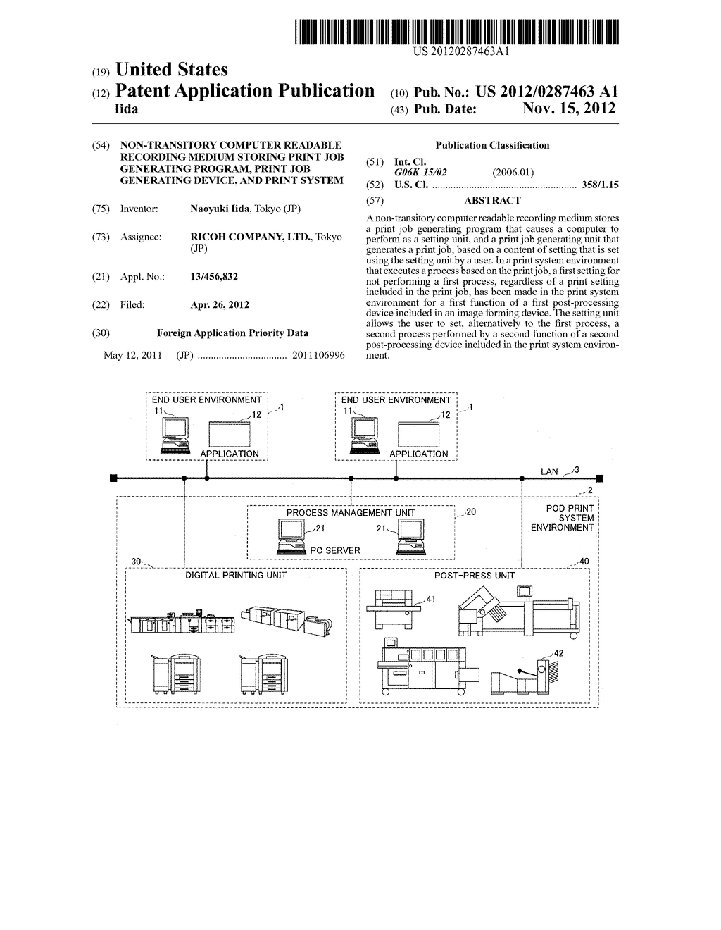 NON-TRANSITORY COMPUTER READABLE RECORDING MEDIUM STORING PRINT JOB     GENERATING PROGRAM, PRINT JOB GENERATING DEVICE, AND PRINT SYSTEM - diagram, schematic, and image 01