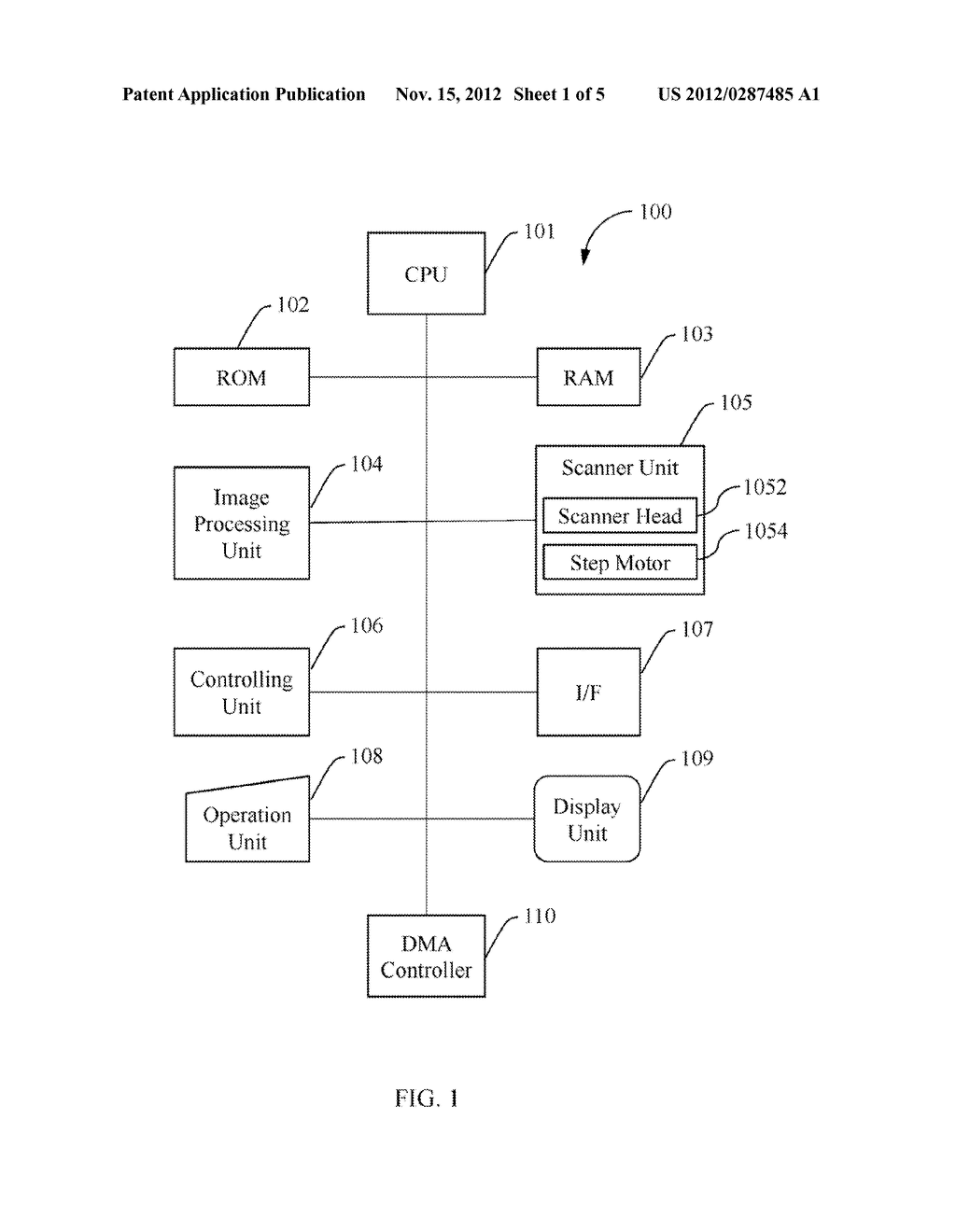 FLATBED SCANNER AND METHOD FOR CONTROLLING SAME - diagram, schematic, and image 02