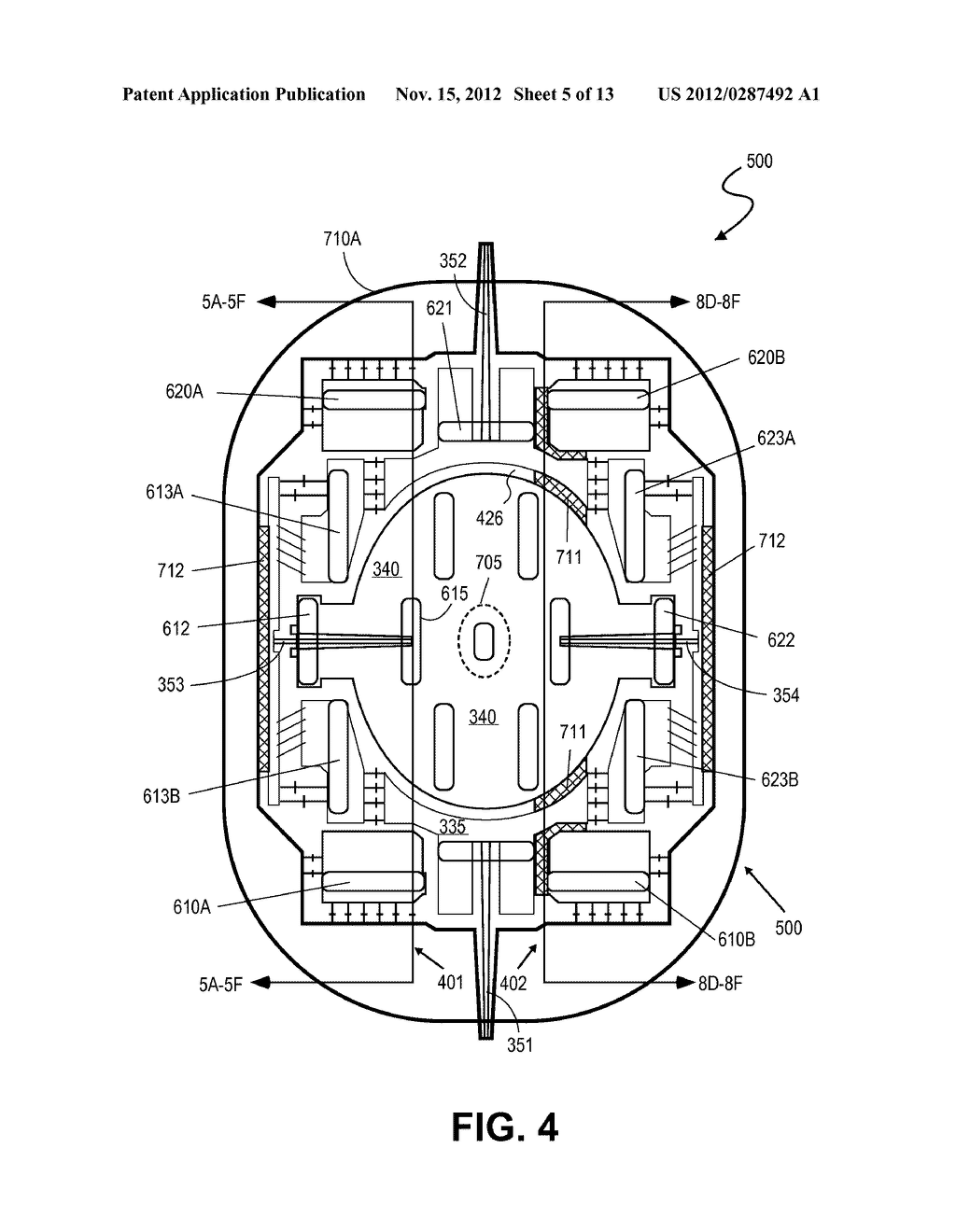 MICROELECTROMECHANICAL SYSTEM WITH A CENTER OF MASS BALANCED BY A MIRROR     SUBSTRATE - diagram, schematic, and image 06