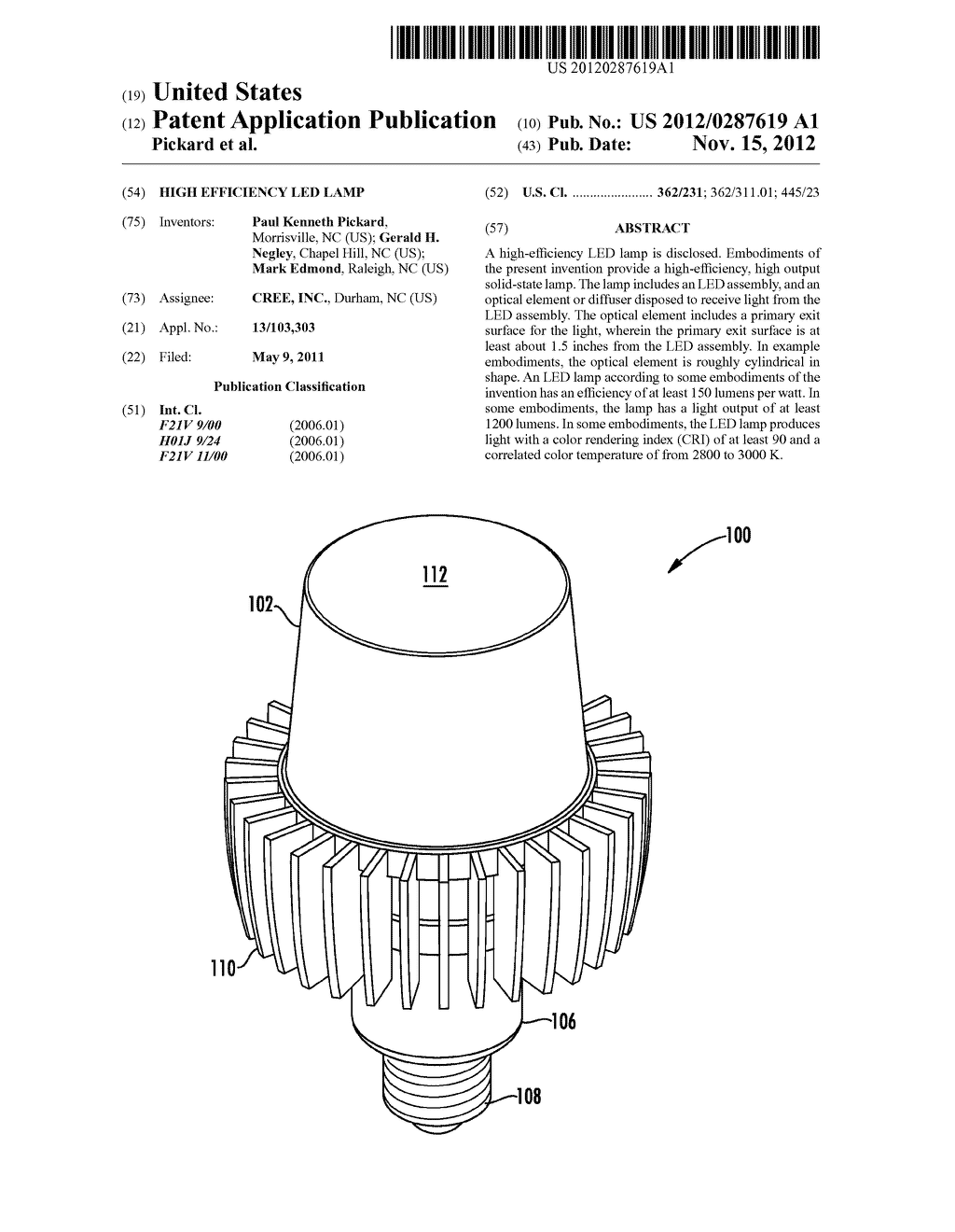 HIGH EFFICIENCY LED LAMP - diagram, schematic, and image 01