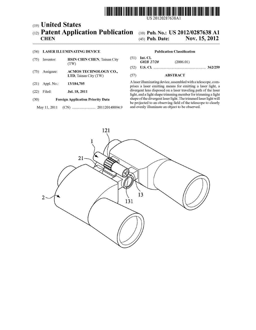 LASER ILLUMINATING DEVICE - diagram, schematic, and image 01