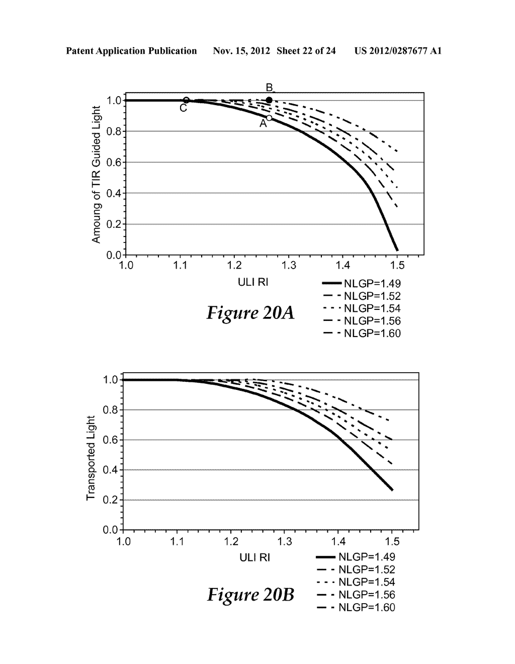 OPTICAL CONSTRUCTIONS INCORPORATING A LIGHT GUIDE AND LOW REFRACTIVE INDEX     FILMS - diagram, schematic, and image 23