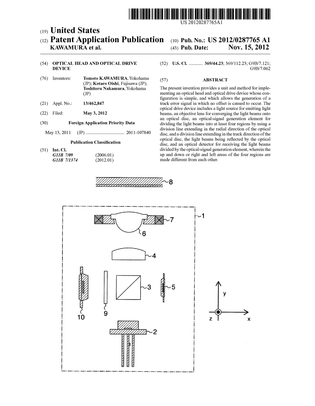 OPTICAL HEAD AND OPTICAL DRIVE DEVICE - diagram, schematic, and image 01