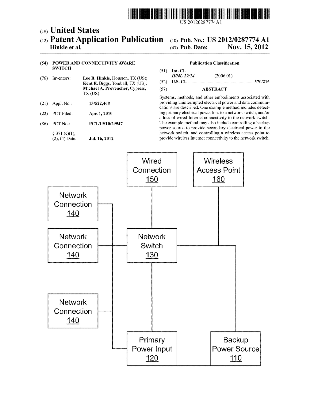 POWER AND CONNECTIVITY AWARE SWITCH - diagram, schematic, and image 01