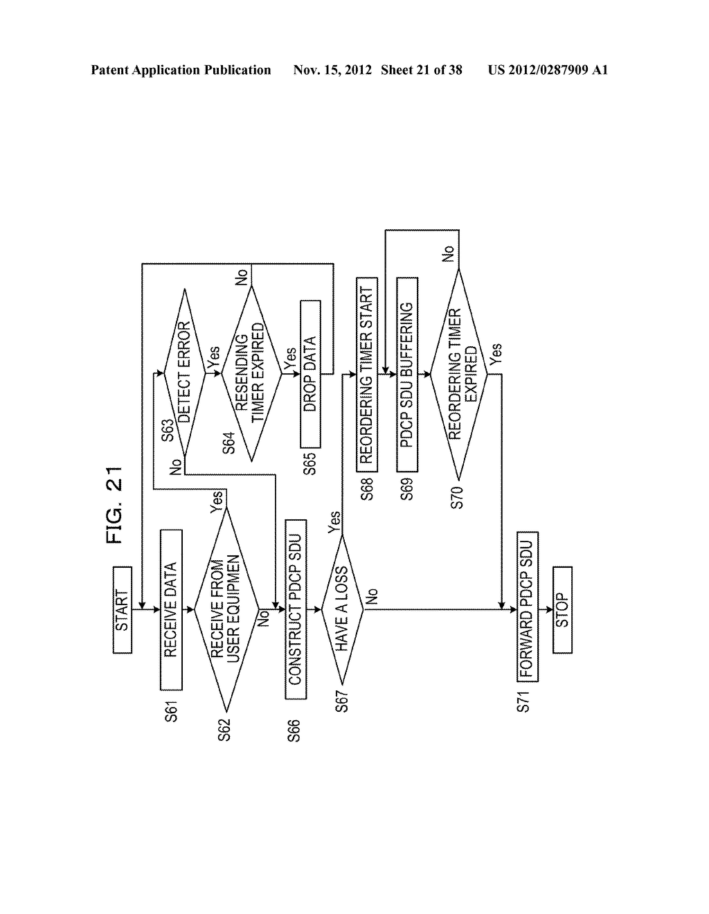 METHOD FOR DROPPING PACKET DATA, RADIO COMMUNICATION DEVICE, AND MOBILE     COMMUNICATION SYSTEM - diagram, schematic, and image 22