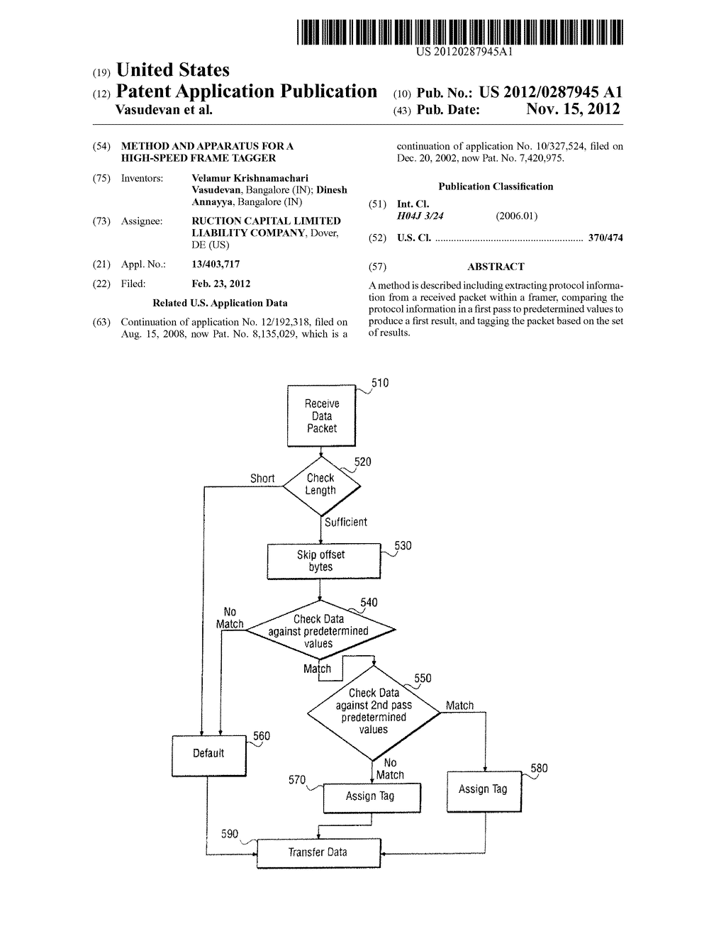 Method and Apparatus for a High-Speed Frame Tagger - diagram, schematic, and image 01