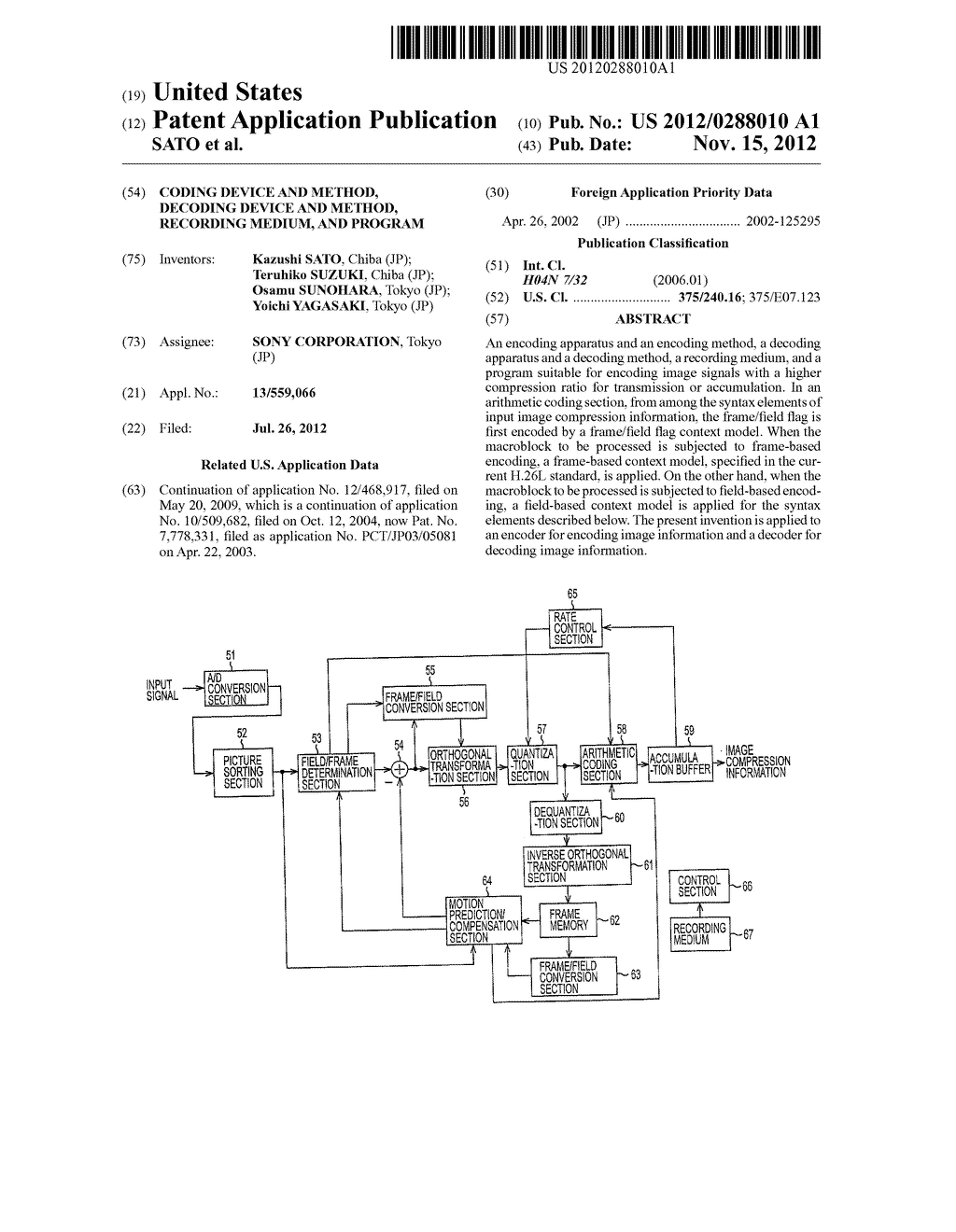 CODING DEVICE AND METHOD, DECODING DEVICE AND METHOD, RECORDING MEDIUM,     AND PROGRAM - diagram, schematic, and image 01