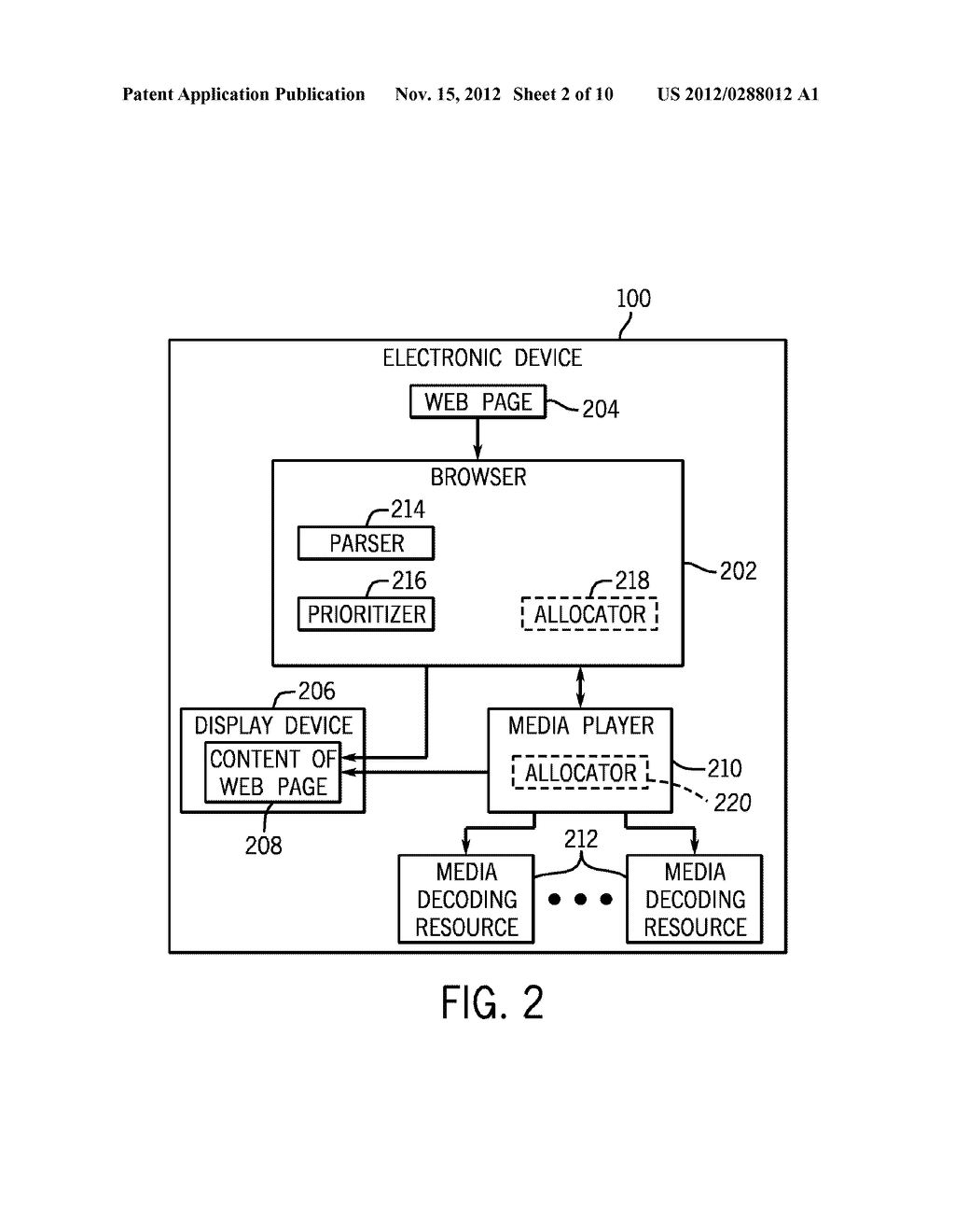 ALLOCATING MEDIA DECODING RESOURCES ACCORDING TO PRIORITIES OF MEDIA     ELEMENTS IN RECEIVED DATA - diagram, schematic, and image 03