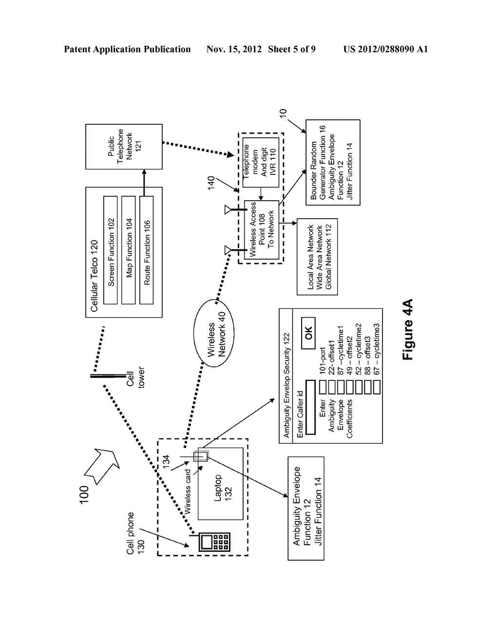 APPARATUS AND METHOD FOR COMMUNICATION SECURITY IN A NATIONWIDE WIRELESS     NETWORK USING WIRELESS ROUTERS - diagram, schematic, and image 06