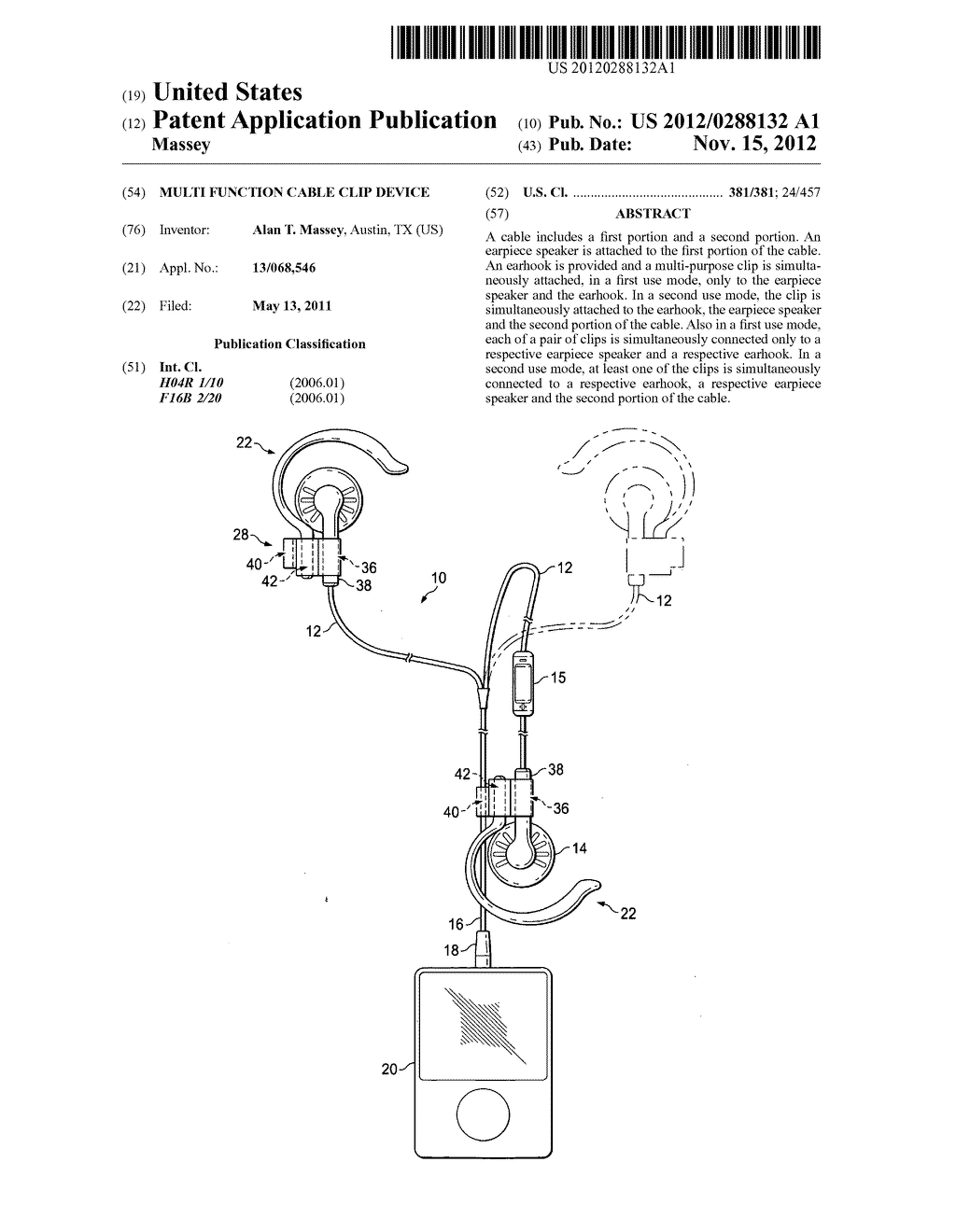 Multi function cable clip device - diagram, schematic, and image 01