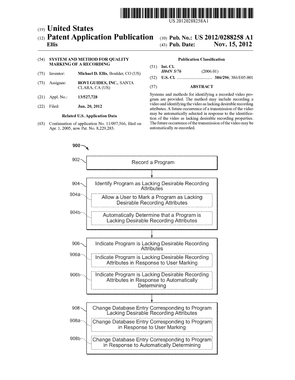 SYSTEM AND METHOD FOR QUALITY MARKING OF A RECORDING - diagram, schematic, and image 01