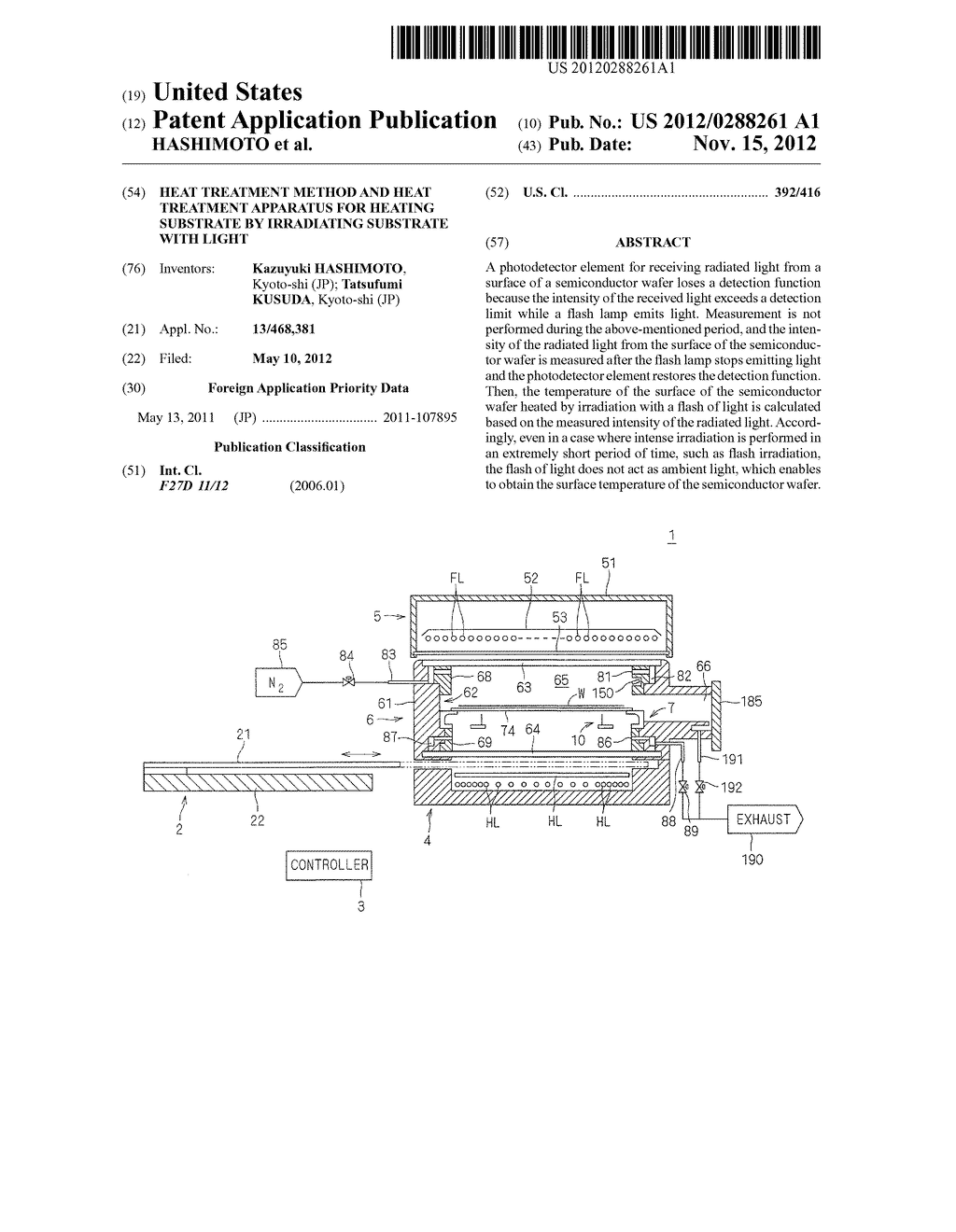 HEAT TREATMENT METHOD AND HEAT TREATMENT APPARATUS FOR HEATING SUBSTRATE     BY IRRADIATING SUBSTRATE WITH LIGHT - diagram, schematic, and image 01