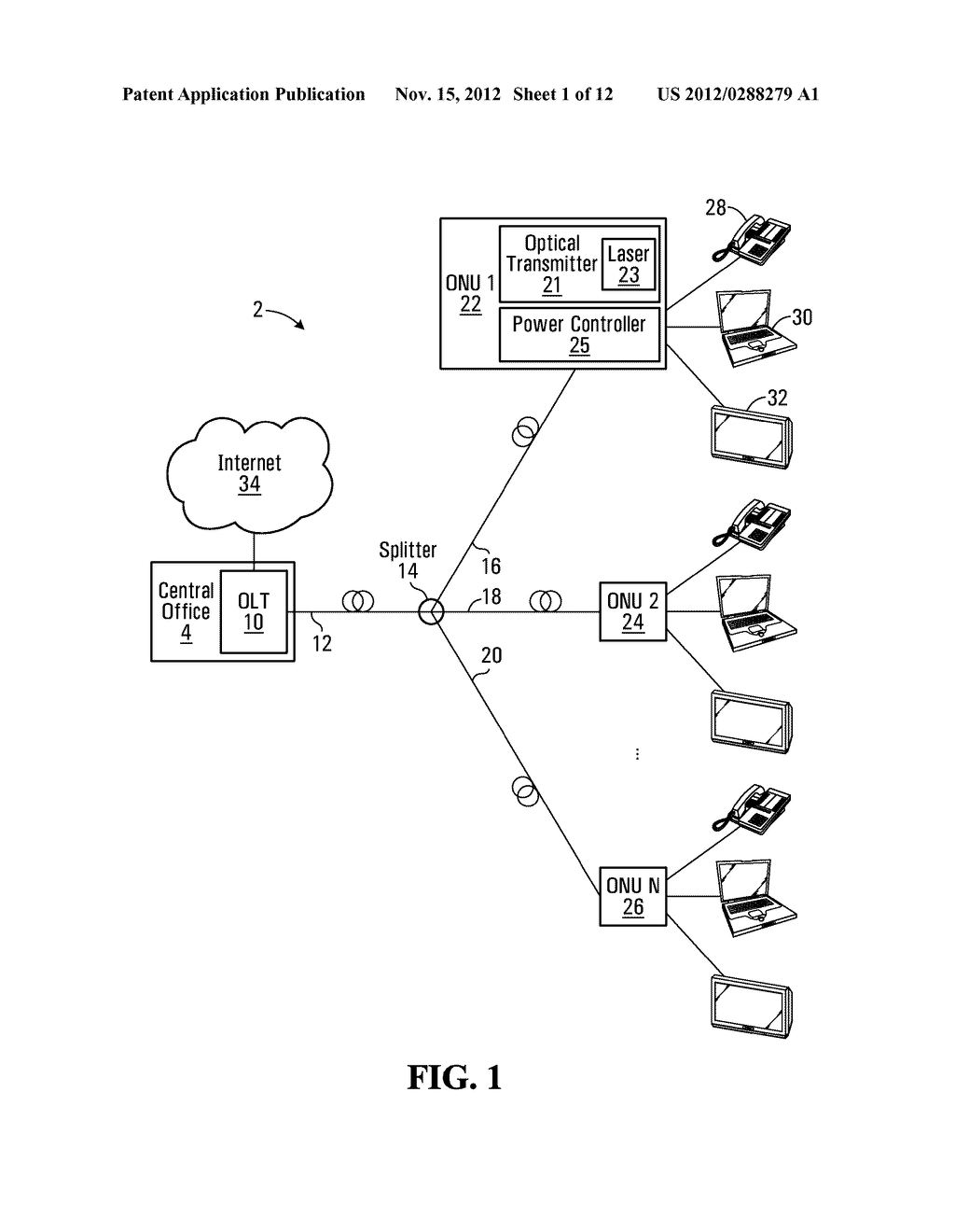 POWER CONTROL IN AN OPTICAL NETWORK UNIT - diagram, schematic, and image 02