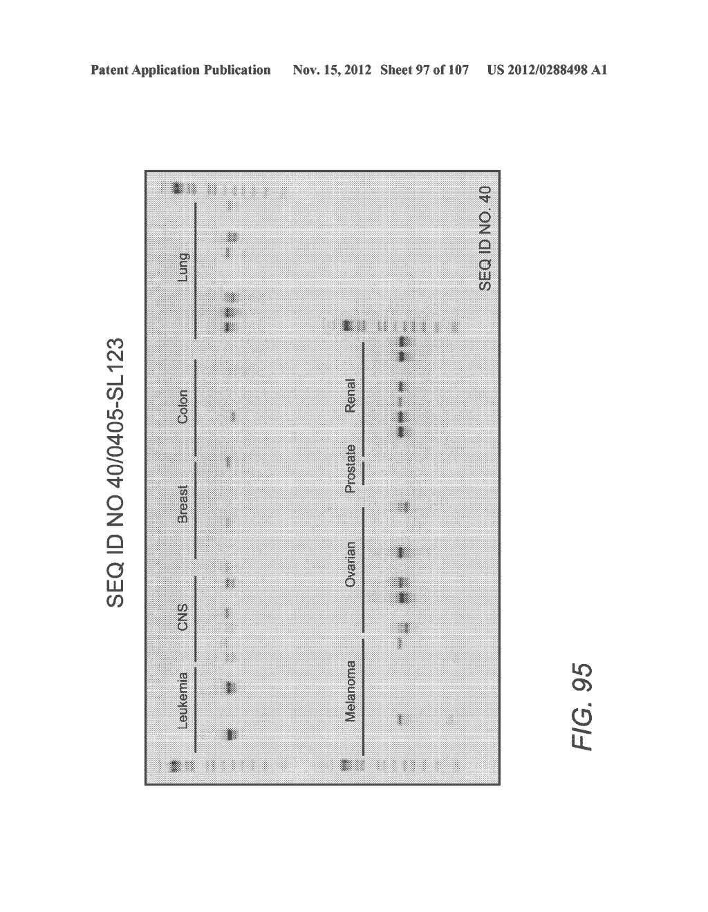 POLYNUCLEOTIDES AND POLYPEPTIDE SEQUENCES INVOLVED IN CANCER - diagram, schematic, and image 98