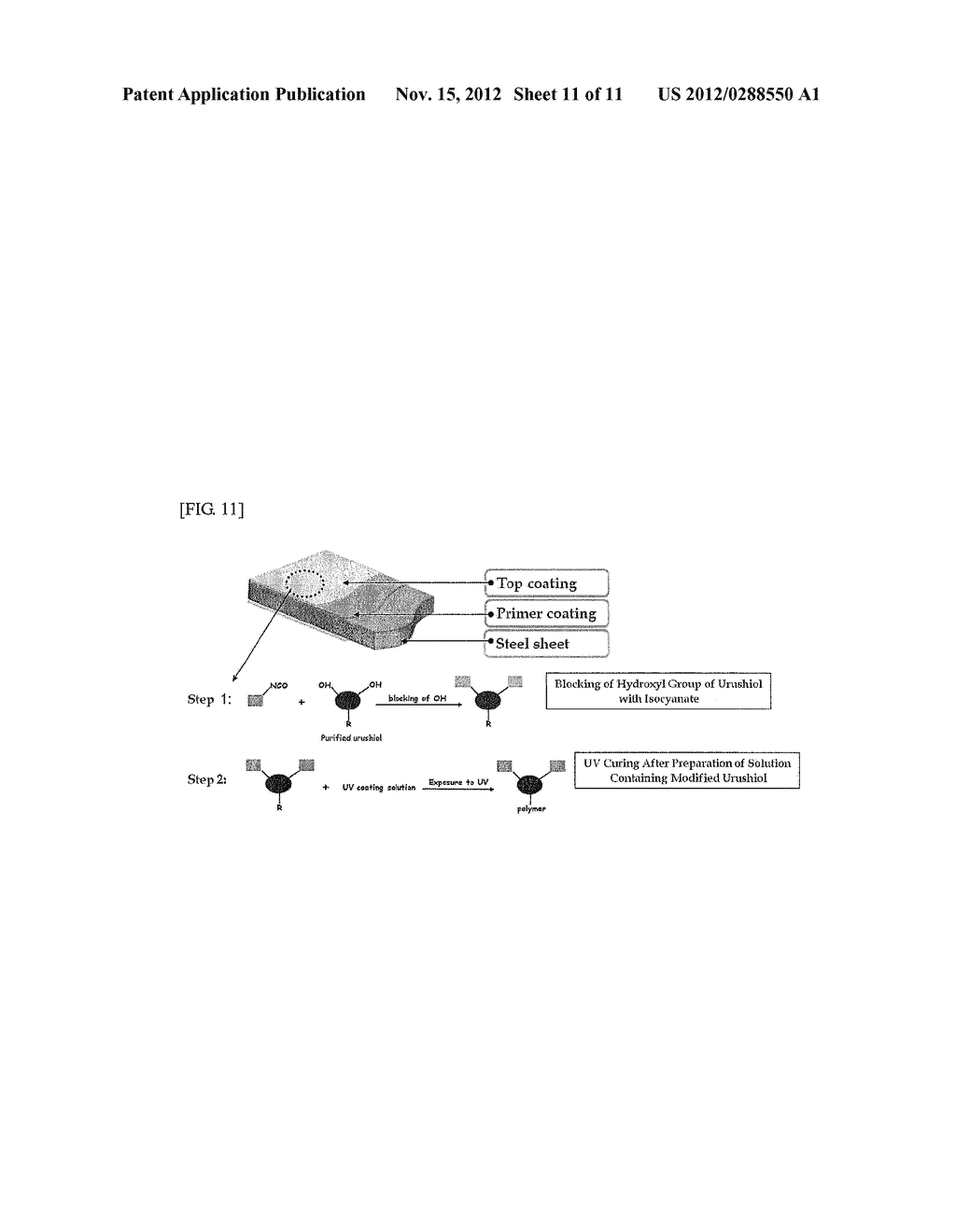 Surface Treatment Method for a Substrate Using Denatured Urushiol Derived     from Toxicodendron Vernicifluum - diagram, schematic, and image 12