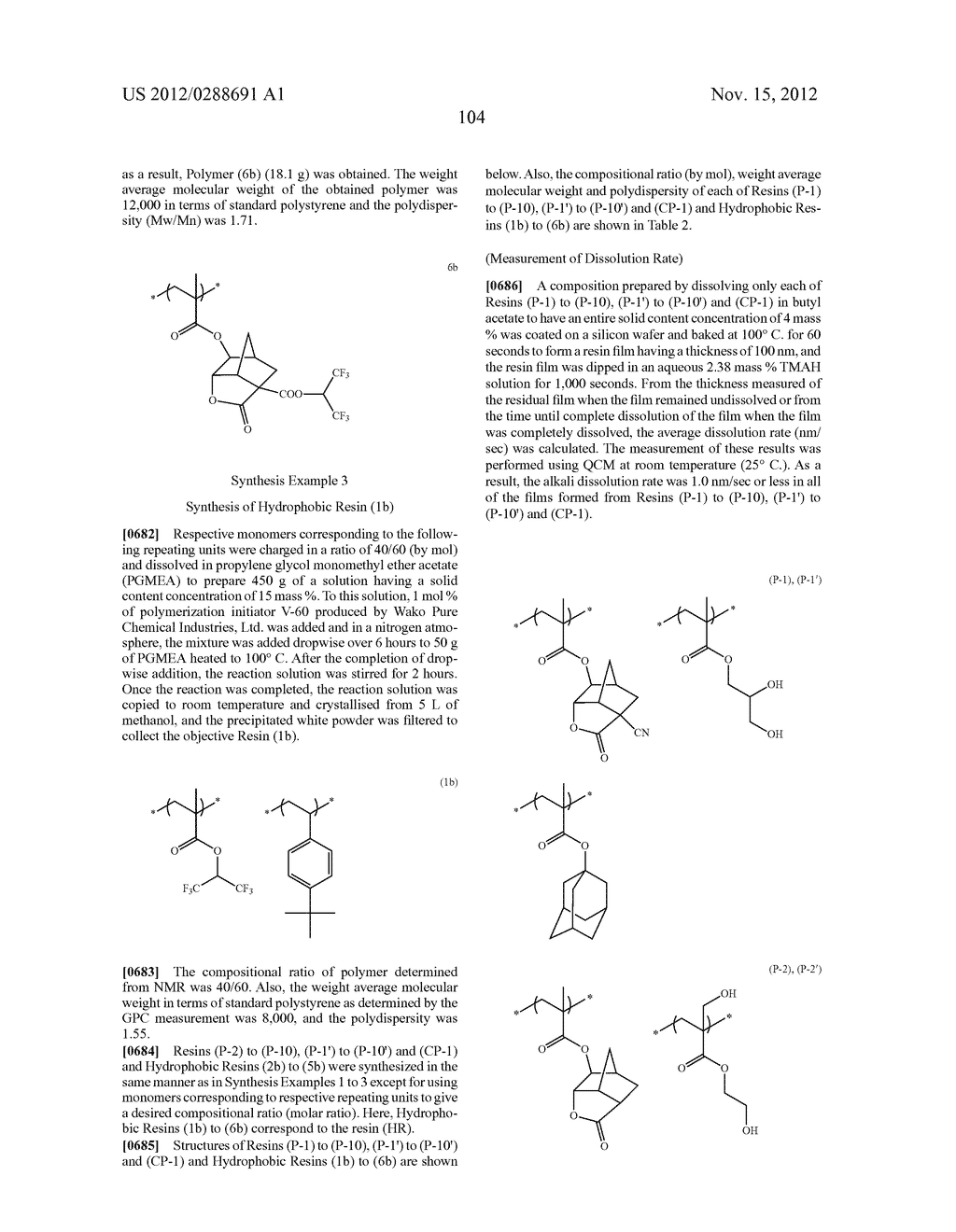 PATTERN FORMING METHOD, PATTERN, CHEMICAL AMPLIFICATION RESIST COMPOSITION     AND RESIST FILM - diagram, schematic, and image 105