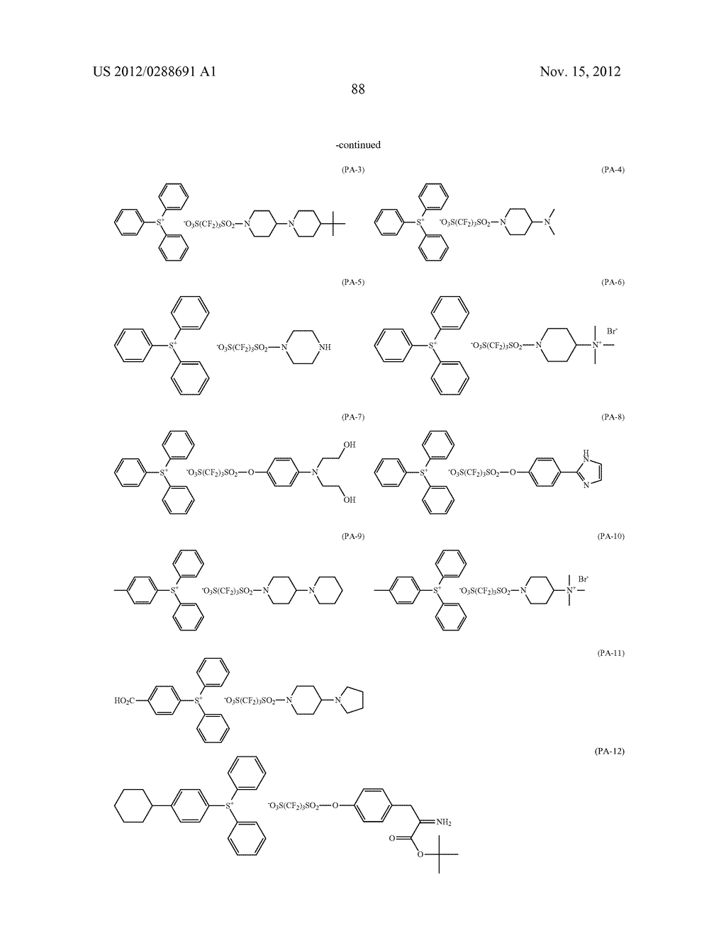 PATTERN FORMING METHOD, PATTERN, CHEMICAL AMPLIFICATION RESIST COMPOSITION     AND RESIST FILM - diagram, schematic, and image 89