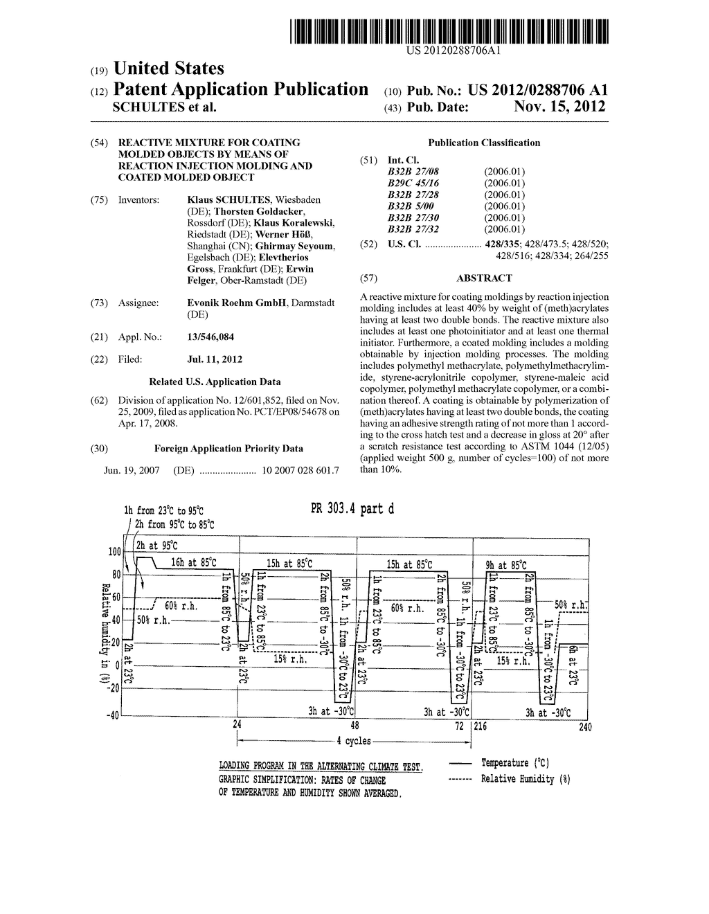 REACTIVE MIXTURE FOR COATING MOLDED OBJECTS BY MEANS OF REACTION INJECTION     MOLDING AND COATED MOLDED OBJECT - diagram, schematic, and image 01