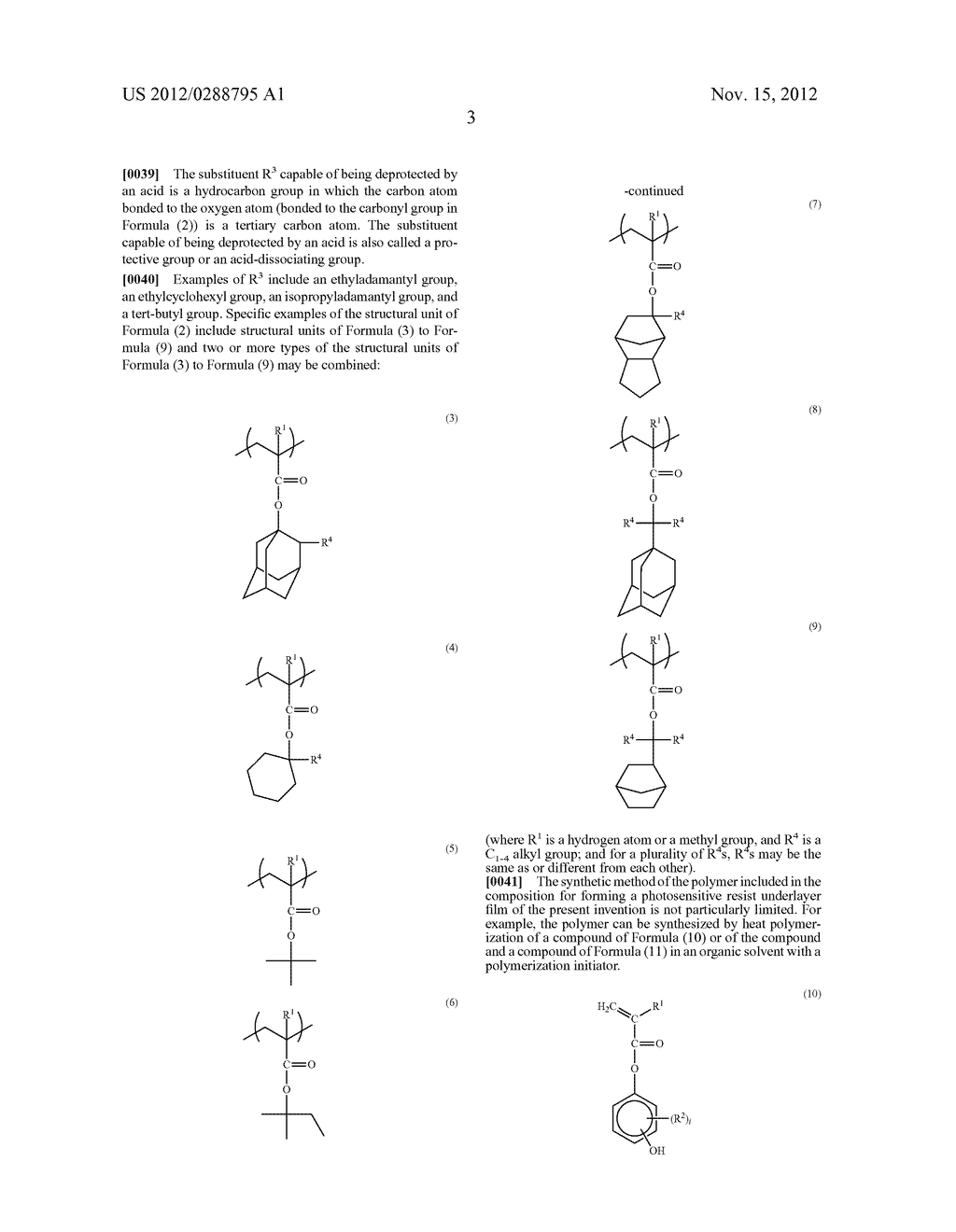 COMPOSITION FOR FORMATION OF PHOTOSENSITIVE RESIST UNDERLAYER FILM AND     METHOD FOR FORMATION OF RESIST PATTERN - diagram, schematic, and image 07