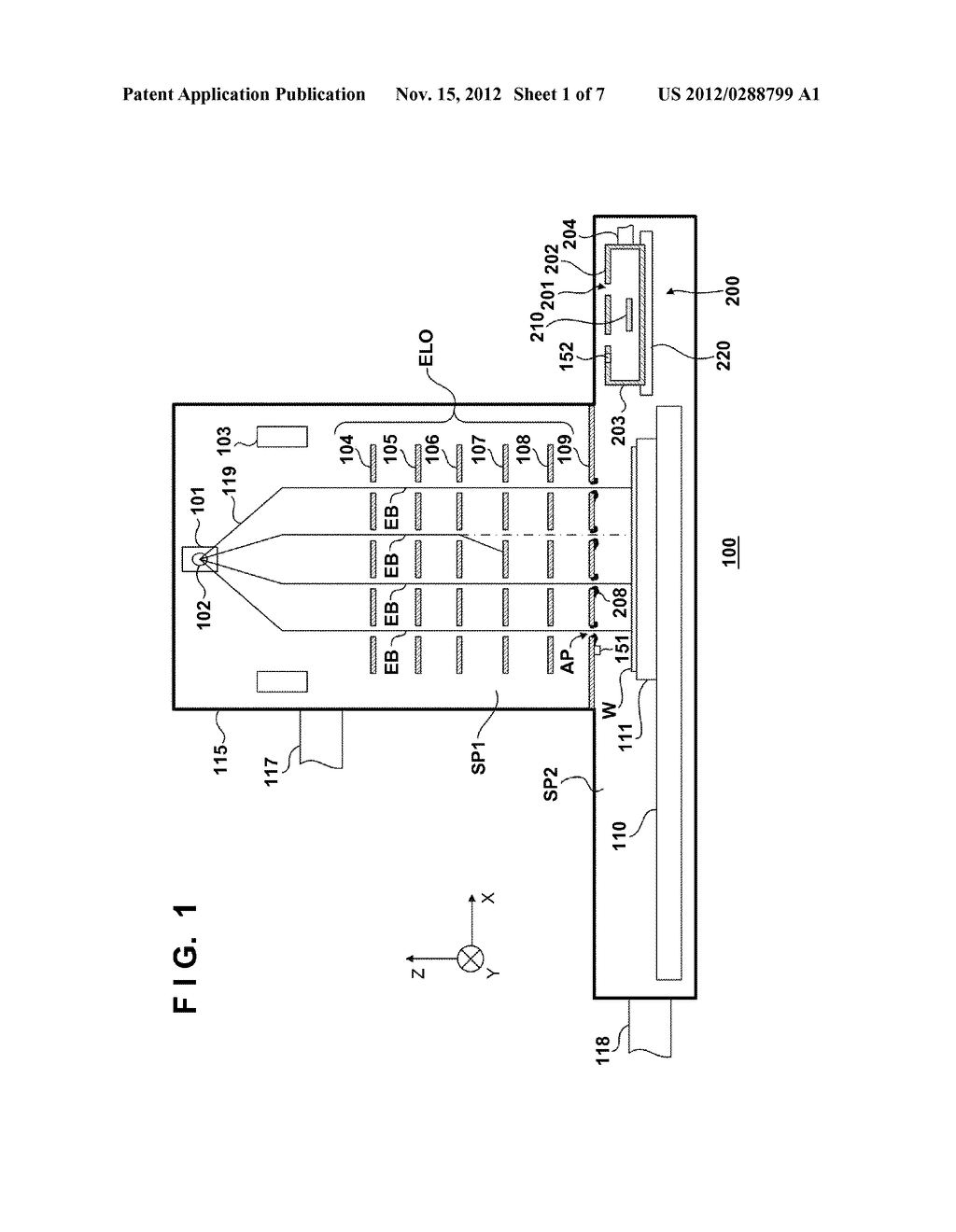CHARGED-PARTICLE BEAM LITHOGRAPHIC APPARATUS AND METHOD OF MANUFACTURING     DEVICE - diagram, schematic, and image 02