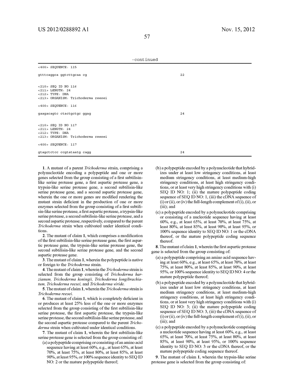 Methods for Producing Polypeptidies in Protease-Deficient Mutants of     Trichoderma - diagram, schematic, and image 84