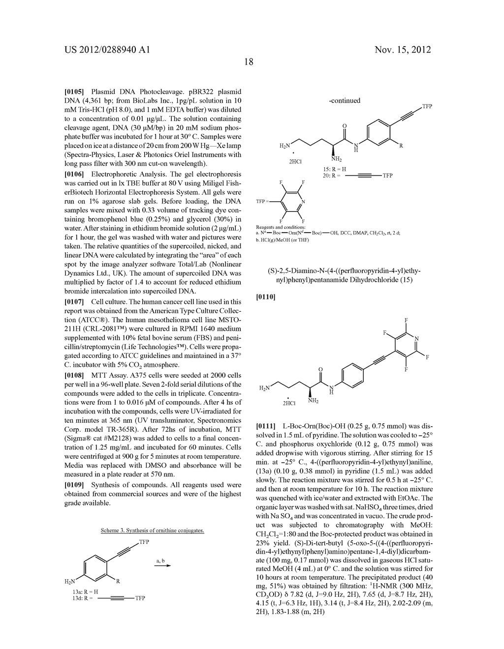 DIPEPTIDE ACETYLENE CONJUGATES AND A METHOD FOR PHOTOCLEAVAGE OF DOUBLE     STRAND DNA BY DIPEPTIDE ACETYLENE CONJUGATES - diagram, schematic, and image 36