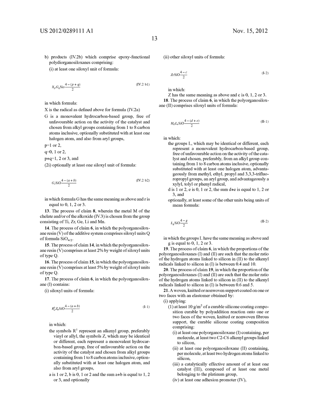 SILICONE COMPOSITION AND PROCESS THAT IS USEFUL FOR IMPROVING THE TEAR     STRENGTH AND THE COMBING STRENGTH OF AN INFLATABLE BAG FOR PROTECTING AN     OCCUPANT OF A VEHICLE - diagram, schematic, and image 14