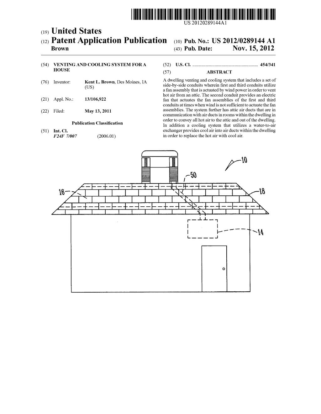 VENTING AND COOLING SYSTEM FOR A HOUSE - diagram, schematic, and image 01