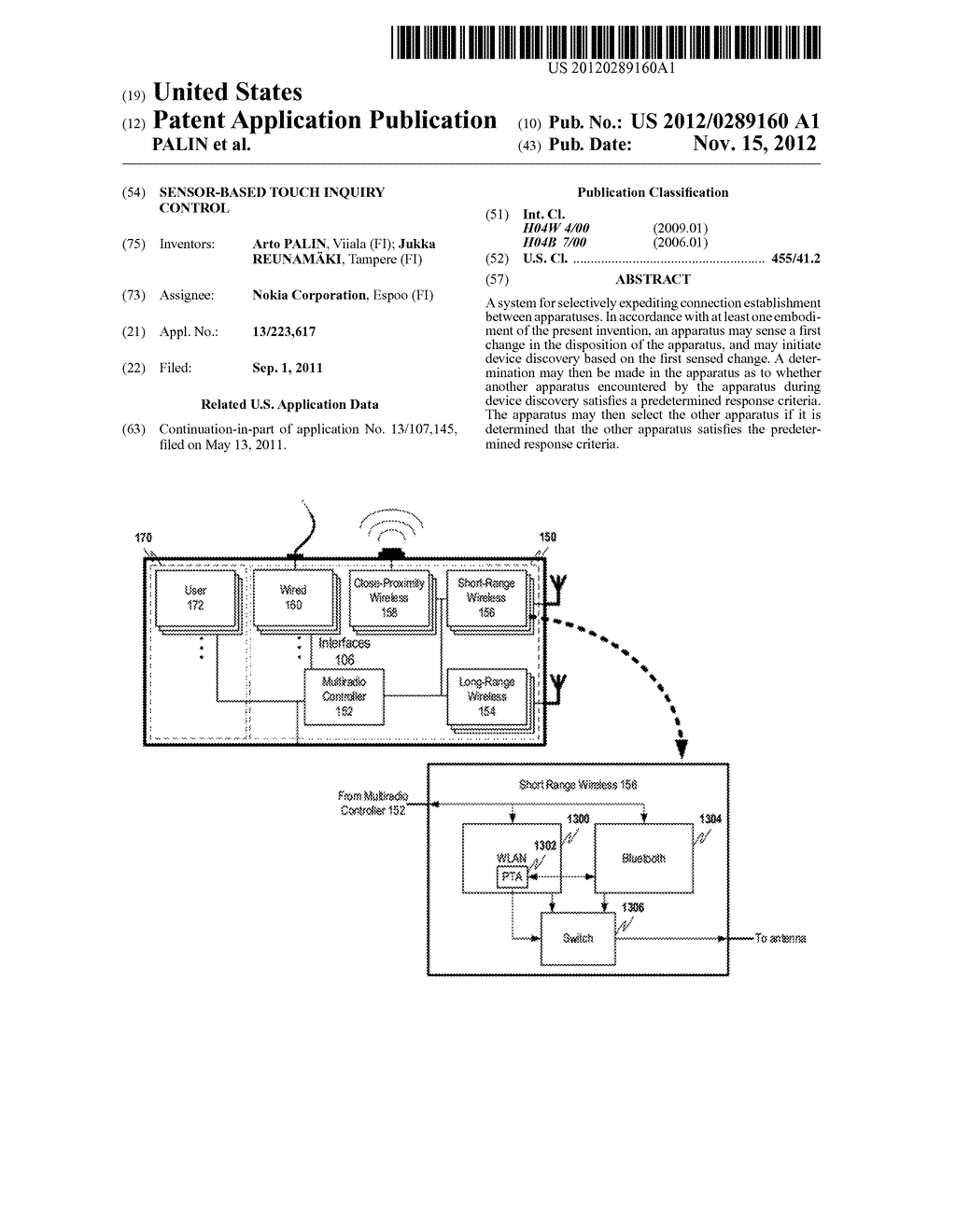 SENSOR-BASED TOUCH INQUIRY CONTROL - diagram, schematic, and image 01