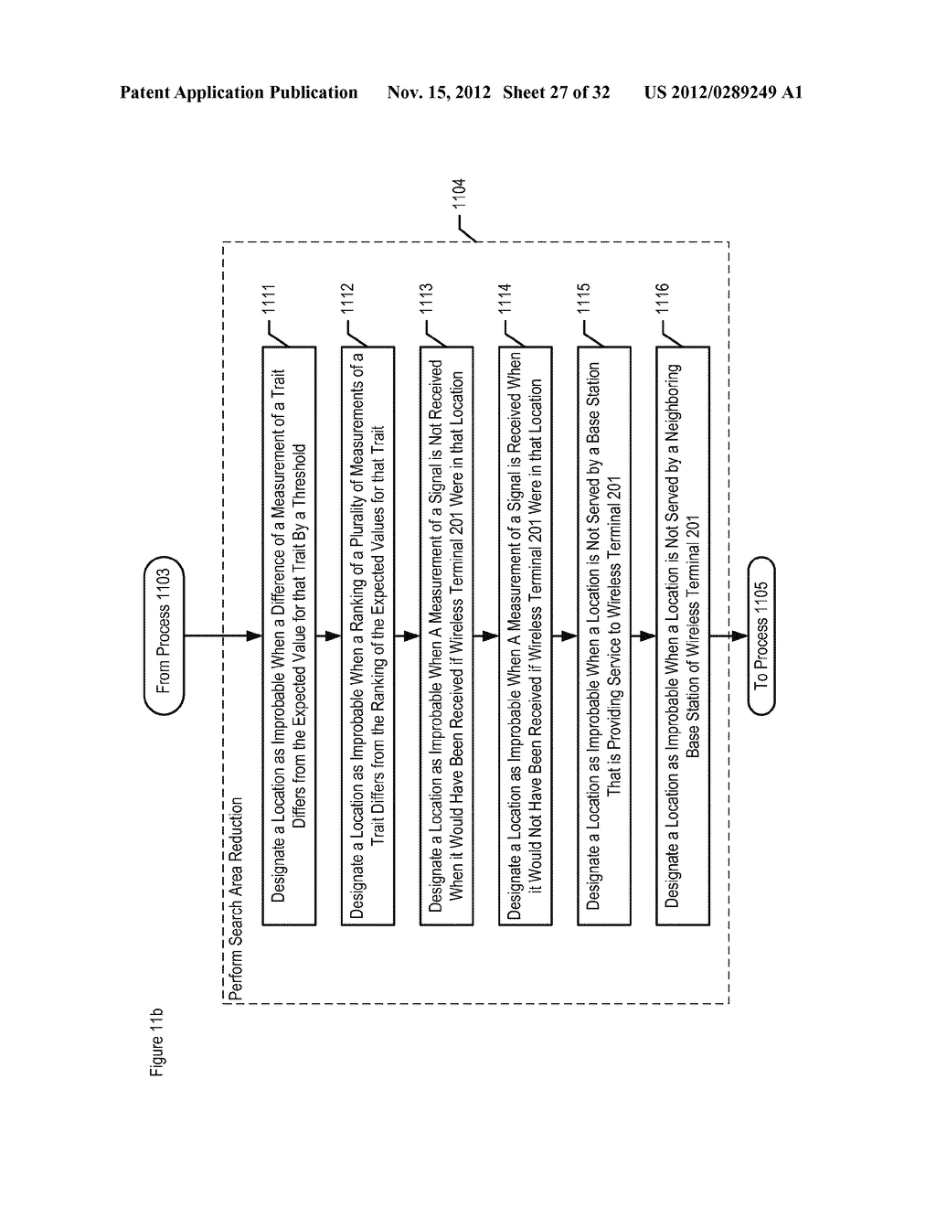 Estimating the Location of a Wireless Terminal Based on Signal Path     Impairment - diagram, schematic, and image 28