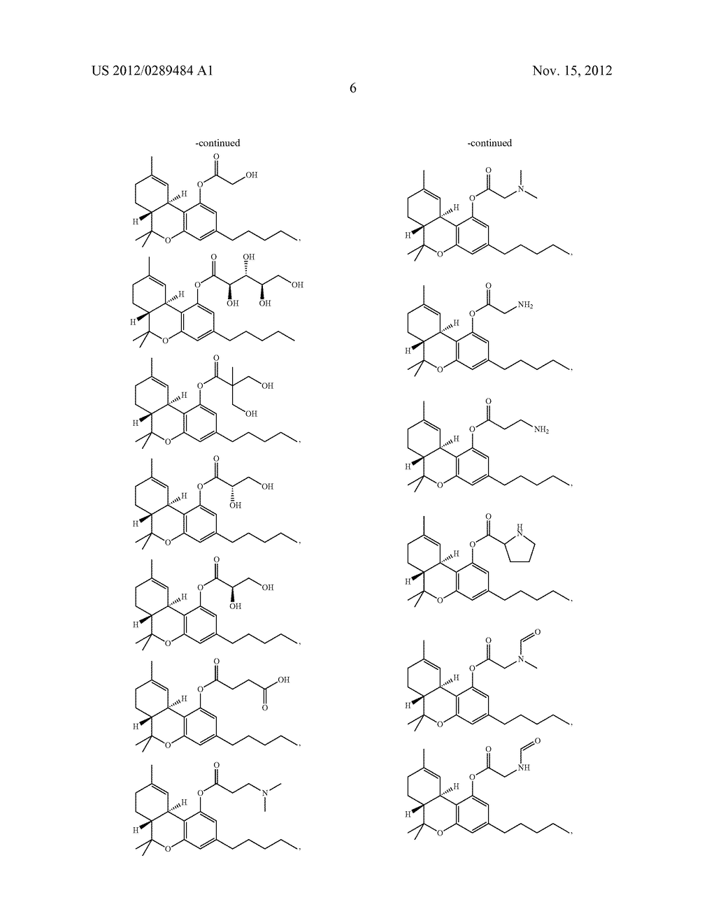 PRODRUGS OF TETRAHYDROCANNABINOL, COMPOSITIONS COMPRISING PRODRUGS OF     TETRAHYDROCANNABINOL AND METHODS OF USING THE SAME - diagram, schematic, and image 13