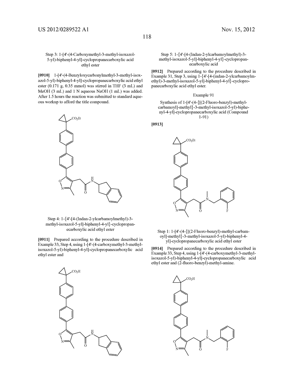 COMPOUNDS AS LYSOPHOSPHATIDIC ACID RECEPTOR ANTAGONISTS - diagram, schematic, and image 119