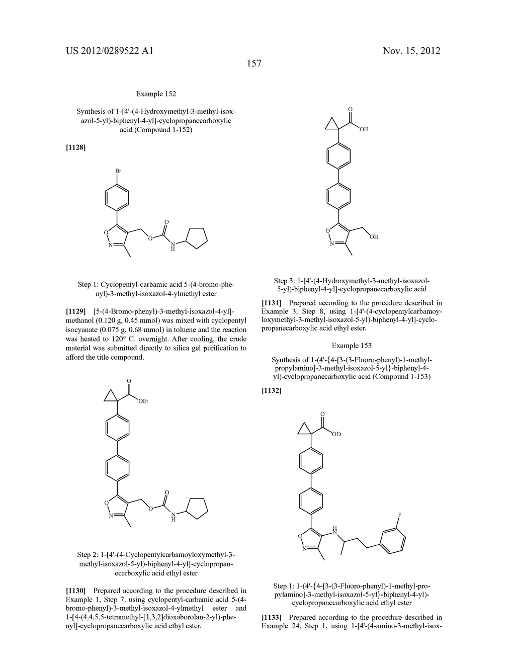COMPOUNDS AS LYSOPHOSPHATIDIC ACID RECEPTOR ANTAGONISTS - diagram, schematic, and image 158