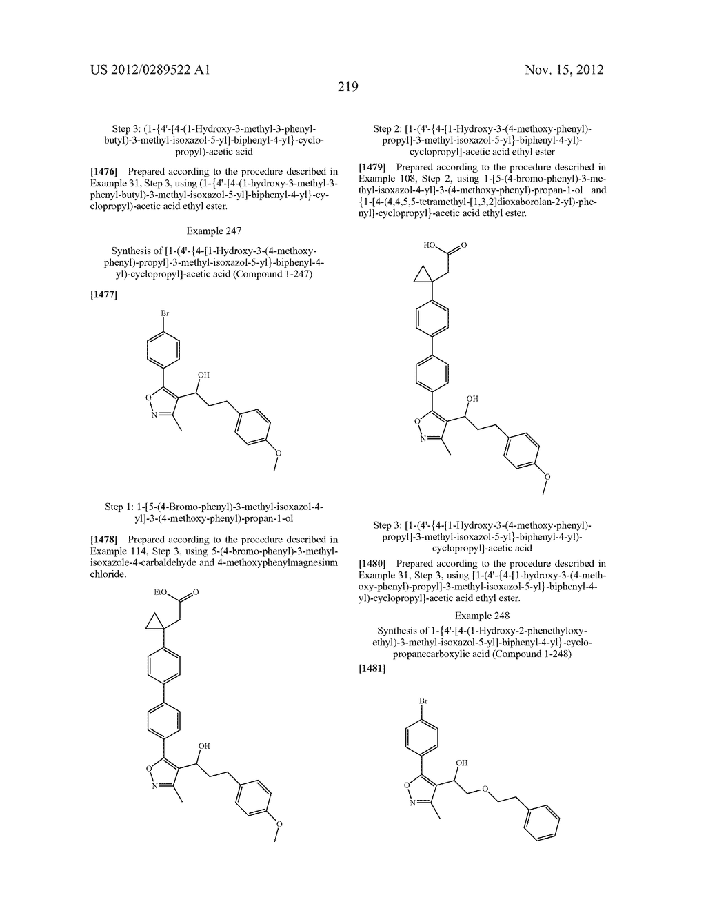 COMPOUNDS AS LYSOPHOSPHATIDIC ACID RECEPTOR ANTAGONISTS - diagram, schematic, and image 220