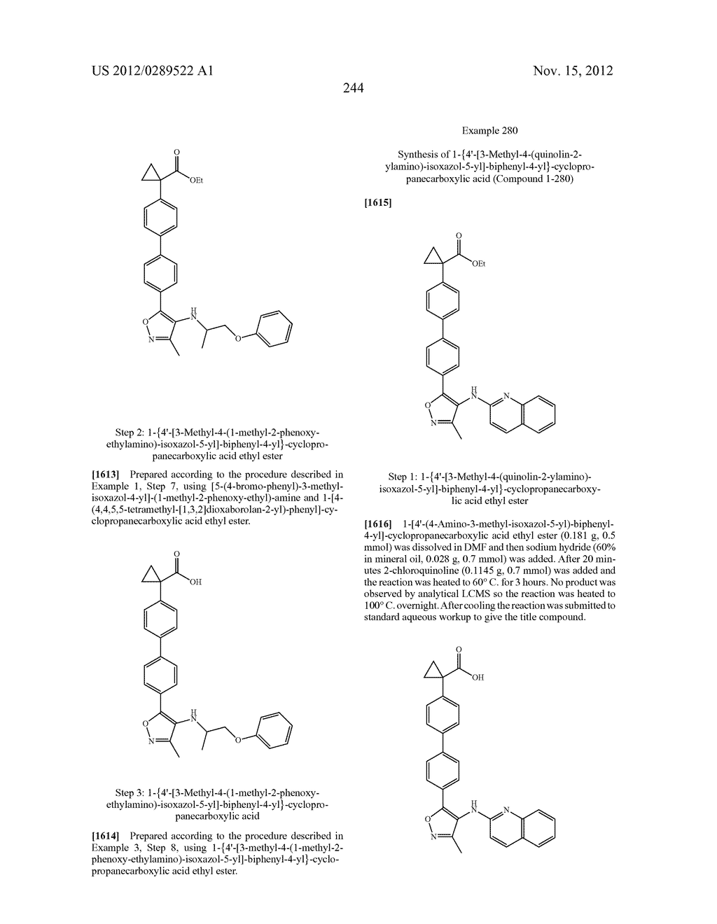 COMPOUNDS AS LYSOPHOSPHATIDIC ACID RECEPTOR ANTAGONISTS - diagram, schematic, and image 245