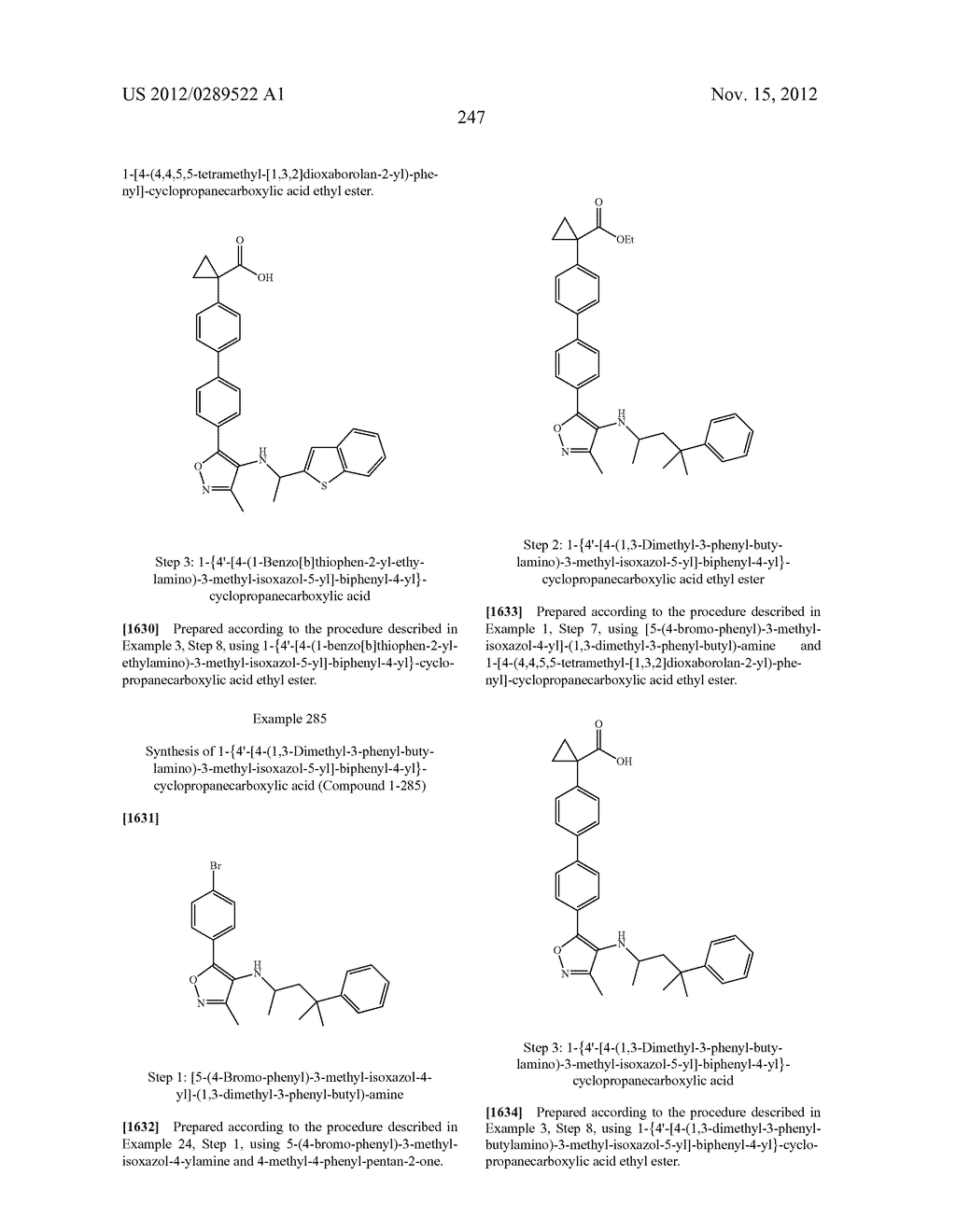 COMPOUNDS AS LYSOPHOSPHATIDIC ACID RECEPTOR ANTAGONISTS - diagram, schematic, and image 248