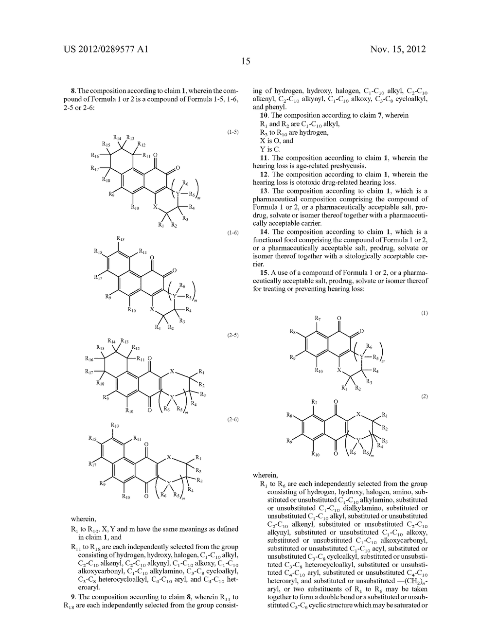 COMPOSITION FOR TREATING OR PREVENTING HEARING LOSS COMPRISING     NAPHTHOQUINONE-BASED COMPOUNDS - diagram, schematic, and image 24