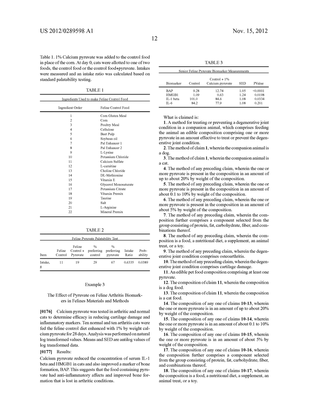 COMPOSITIONS INCLUDING PYRUVATE FOR COMPANION ANIMALS AND METHODS OF USE     THEREOF - diagram, schematic, and image 17